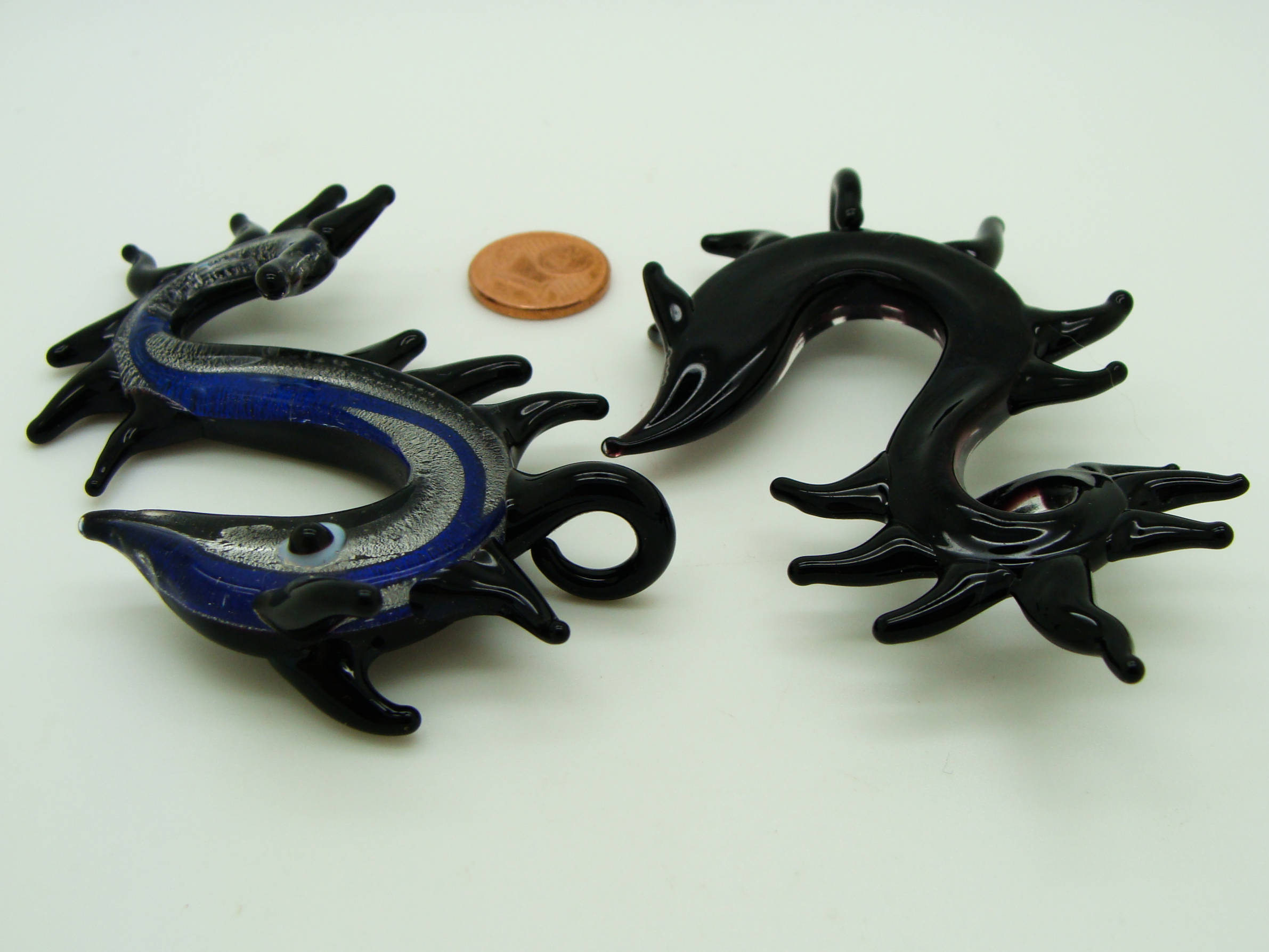 Pend-258-1 pendentif serpent dragon noir