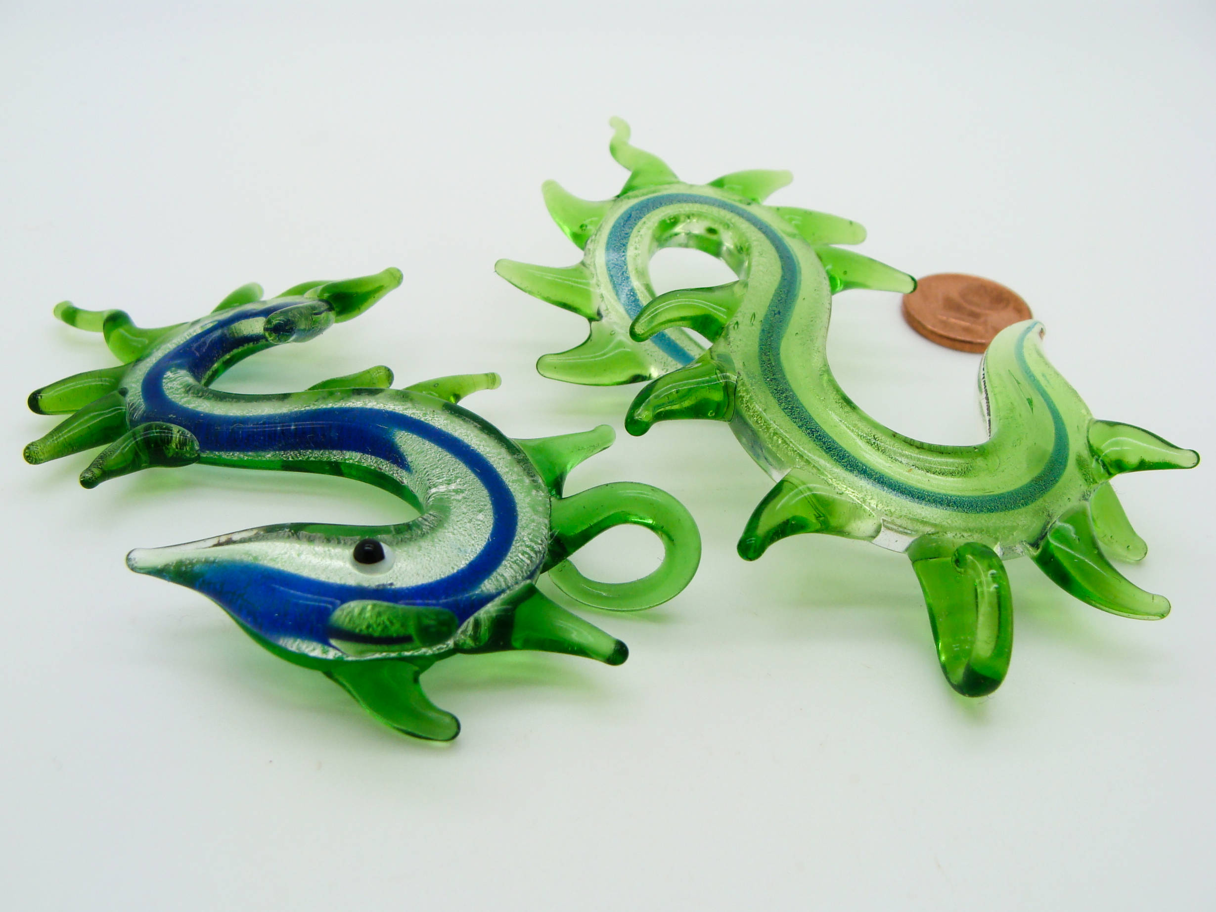 Pend-258-3 pendentif dragon vert grand