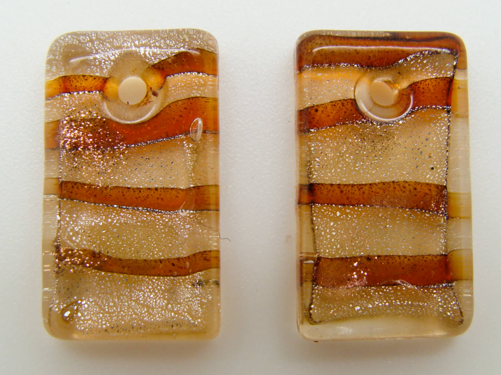 Pend-266-3 pendentif mini rectangle marron