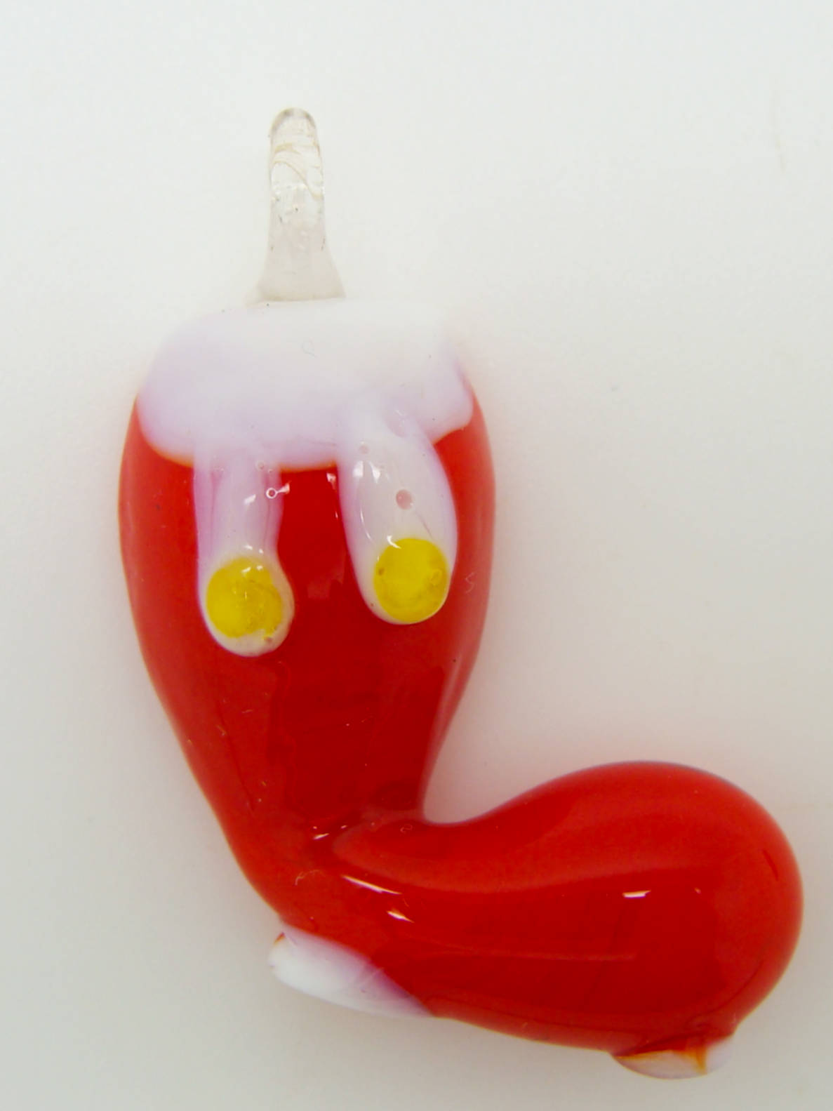Pend-275-3 pendentif botte noel grande plate rouge