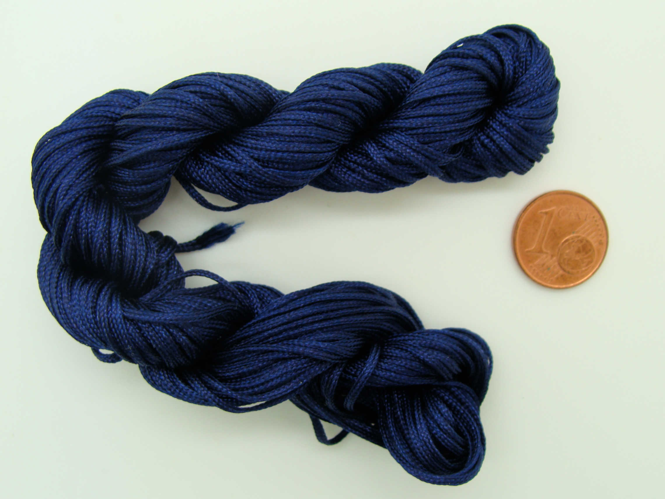 fil 1mm nylon tresse bleu sombre