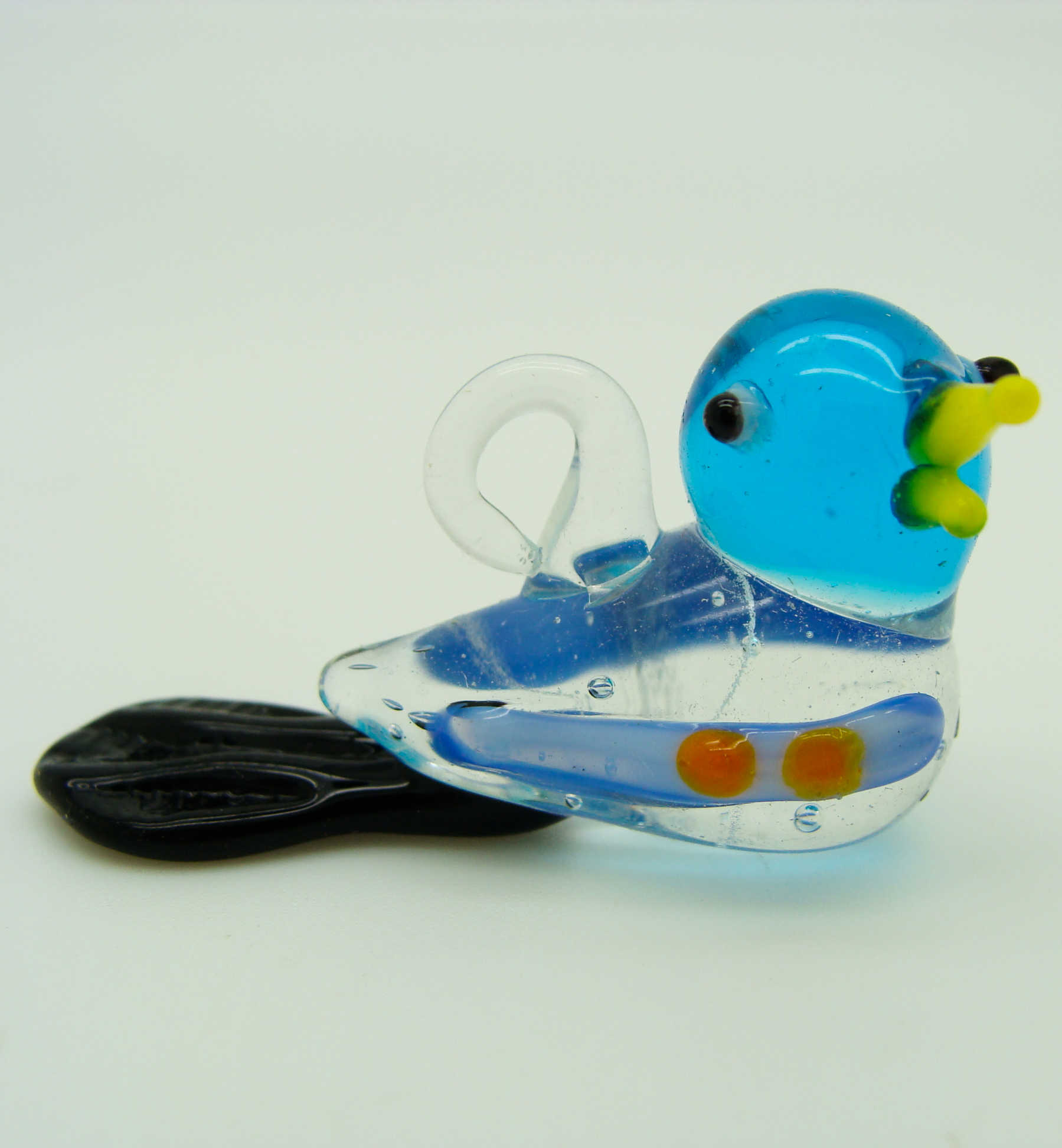 Pend-300-1 pendentif oiseau bleu noir