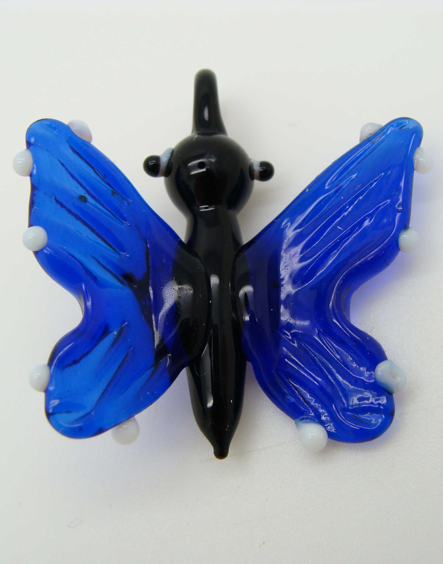 Pend-305-2 pendentif papillon marine noir lampwork