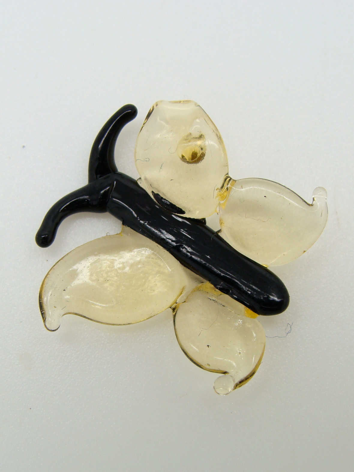 Pend-307-2 pendentif mini papillon jaune lampwork