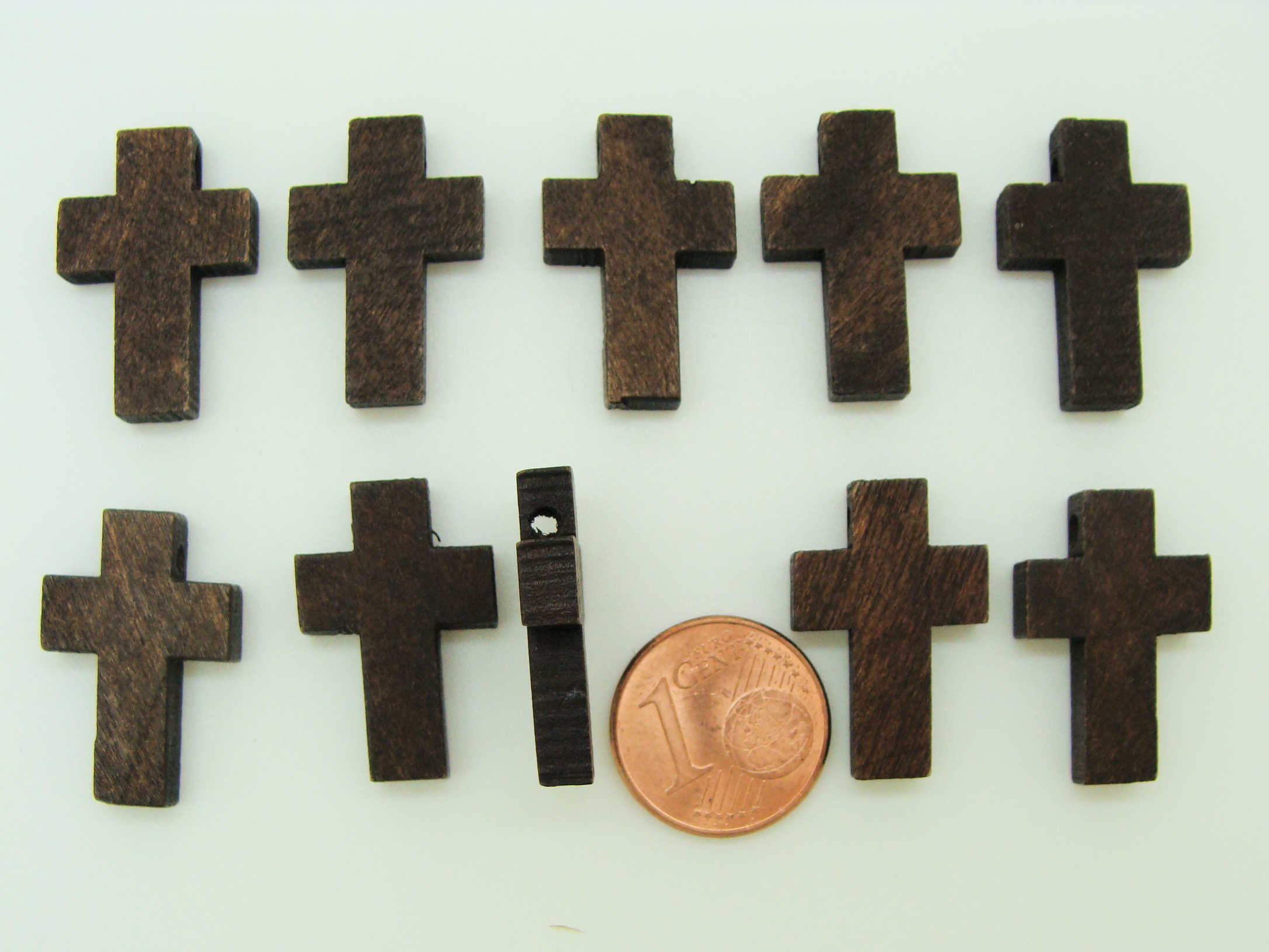 PB85 breloque croix marron
