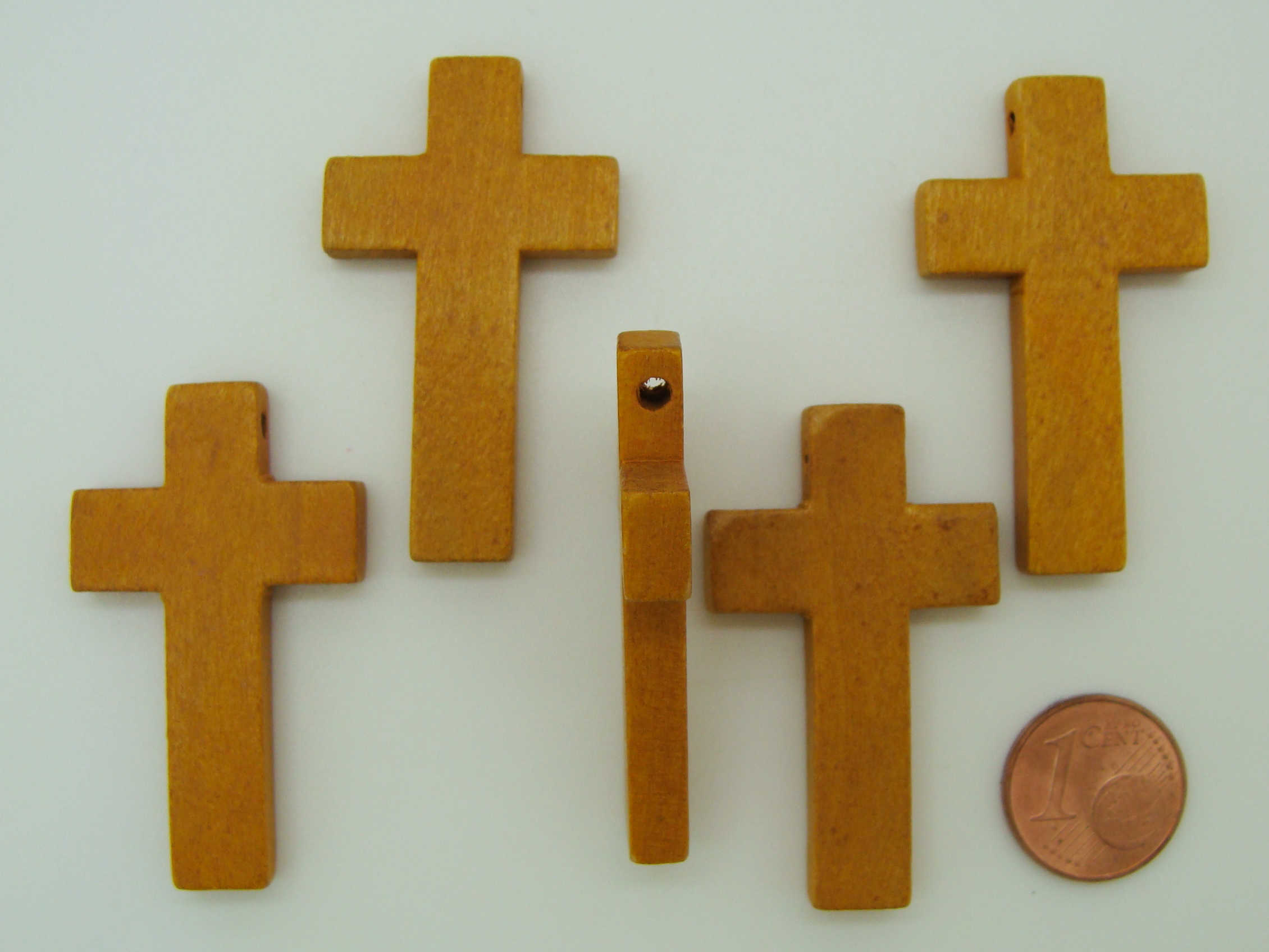 PB47 pendentif croix marron