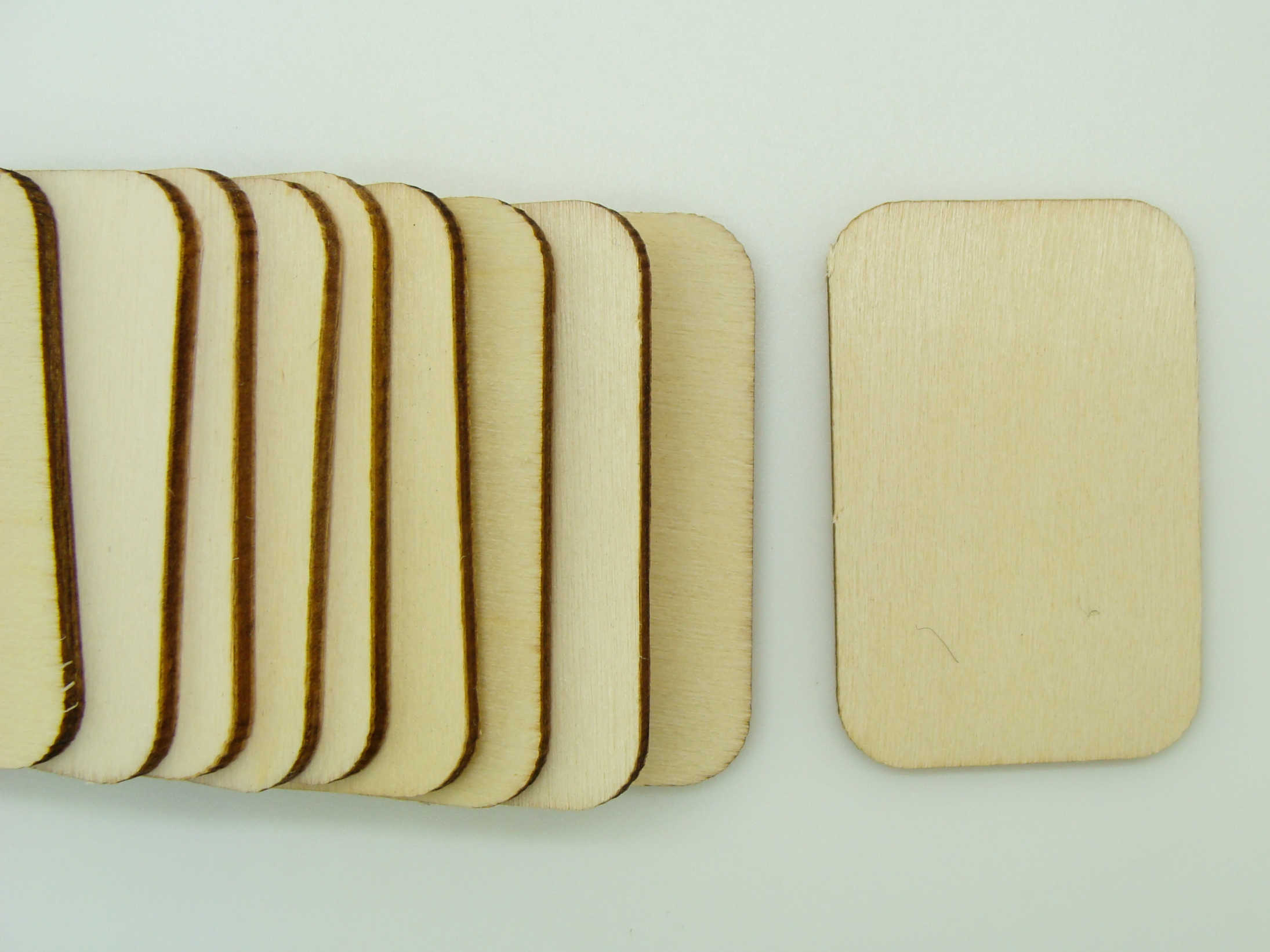 Support plaque bois vierge rectangle 50x33mm par 10 pcs - Bâtons BOIS