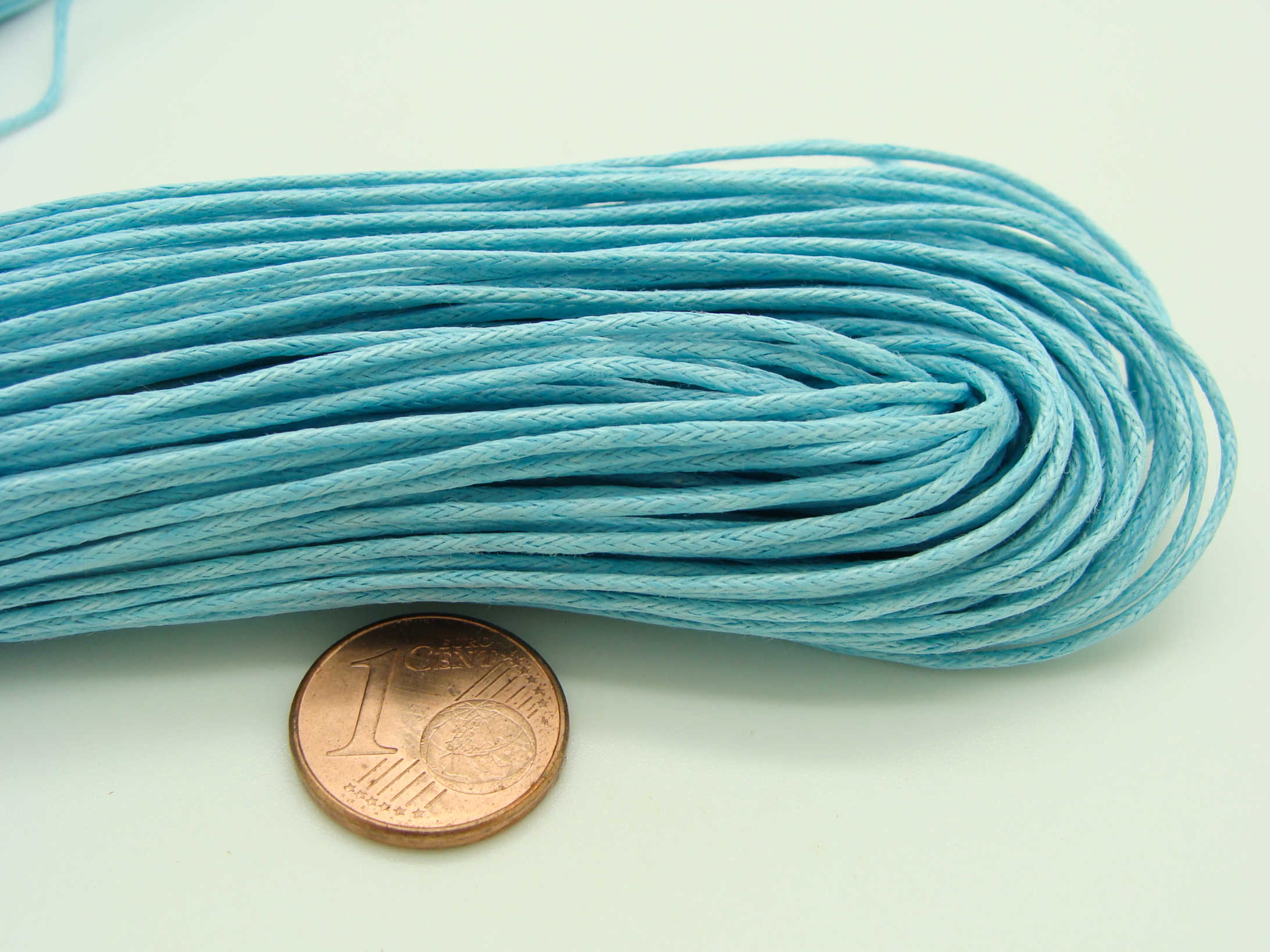 coton cire 75m bleu clair