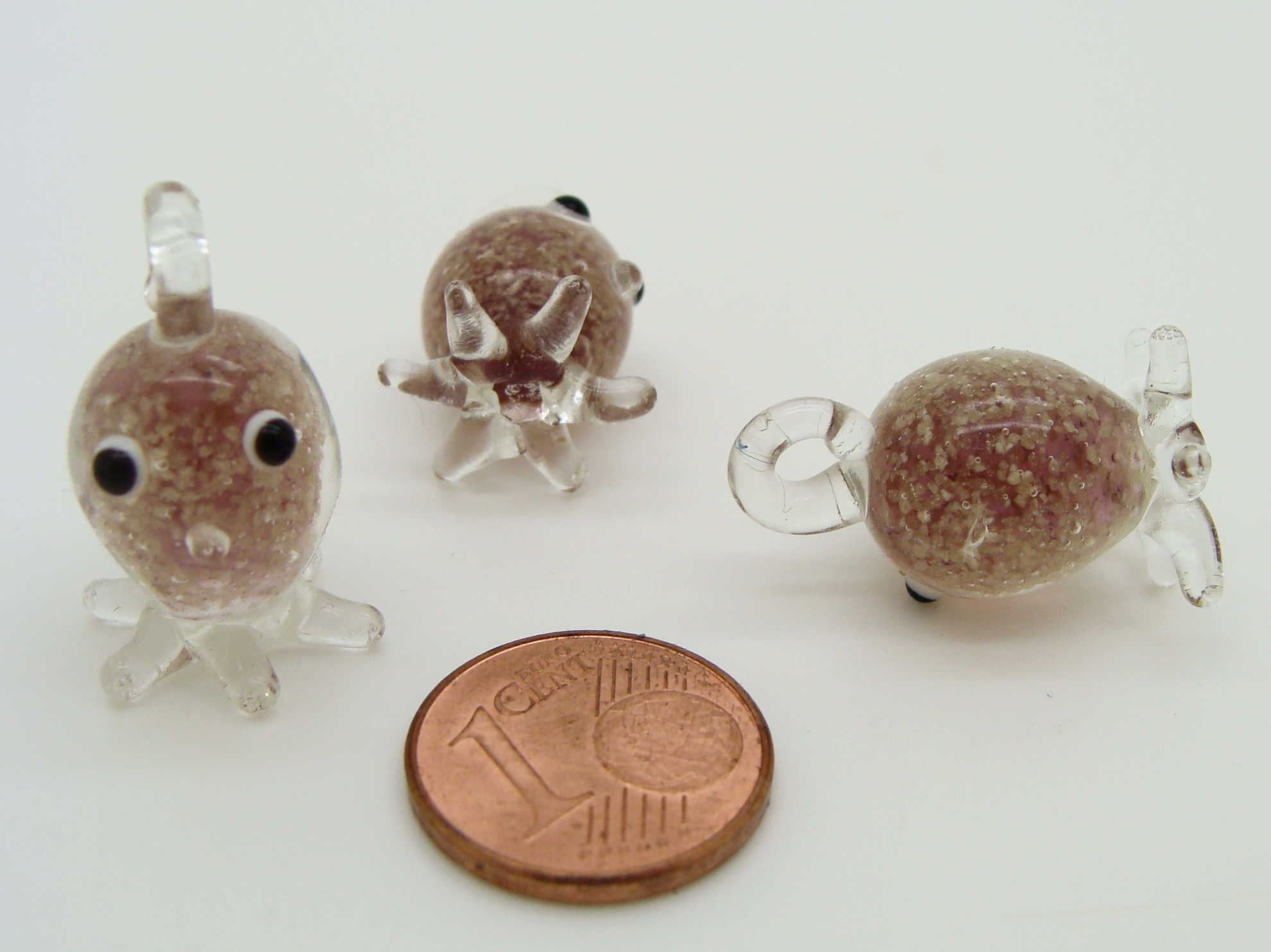 Pend-313-5 mini pendentif pieuvre violet verre