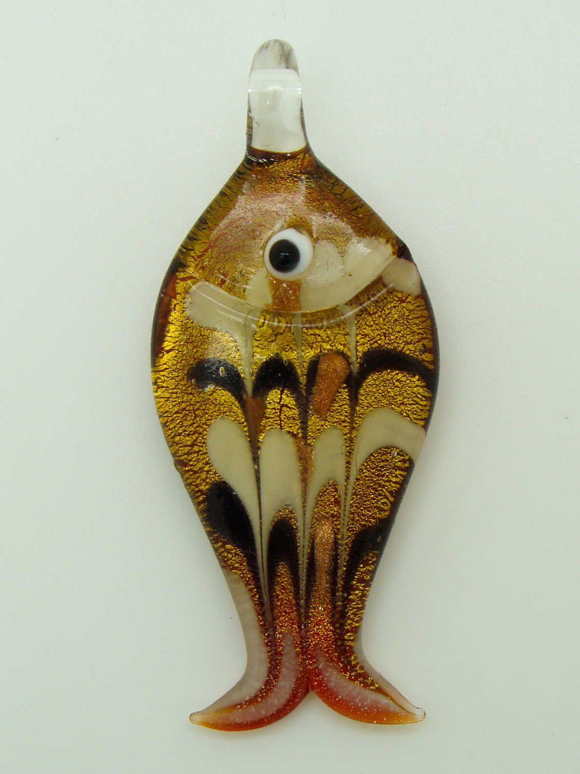 Pend-316-3 pendentif poisson marron argente animal