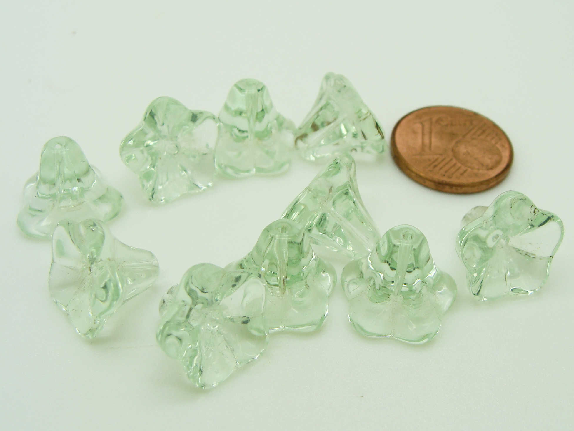 VS cone 12mm fleur vert translucide