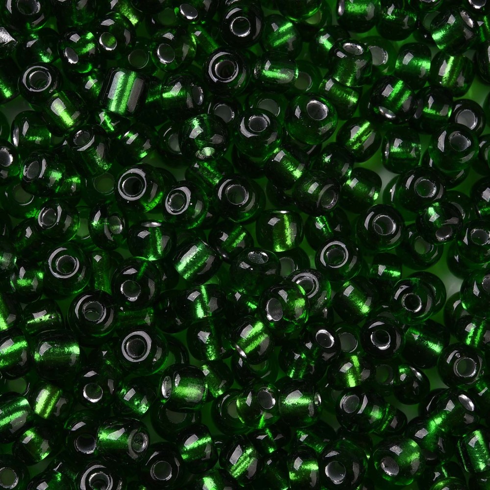 rocaille perle TA vert verre 4mm