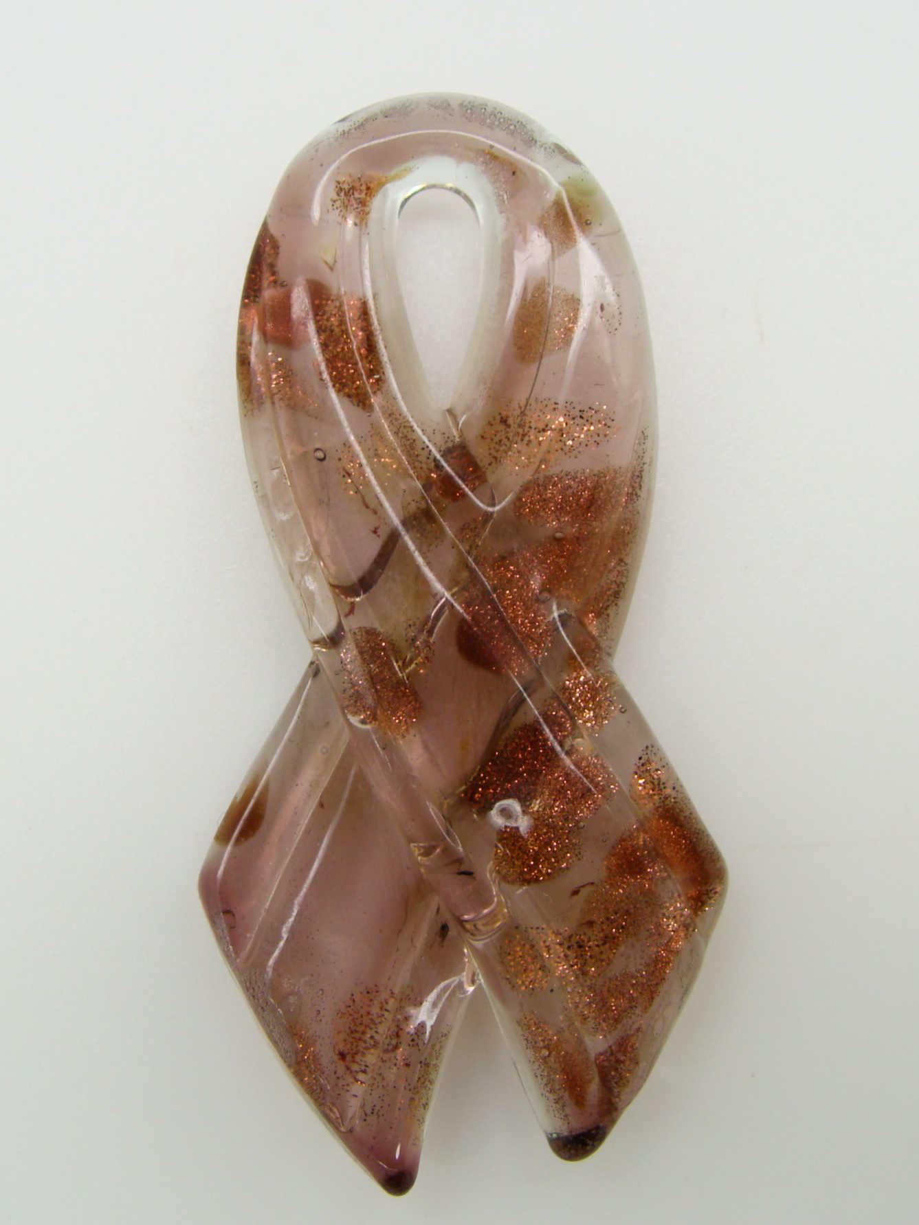 Pend-331-5 pendentif ruban verre violet noeud