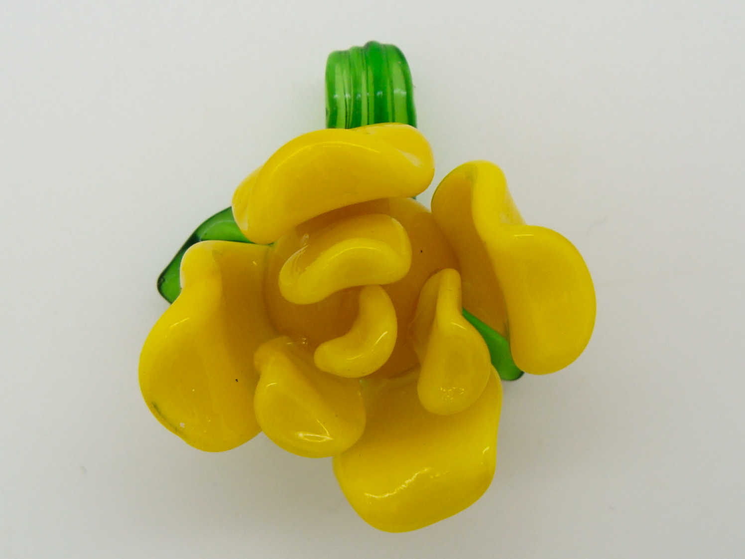 Pend-361-3 pendentif fleur 3d jaune