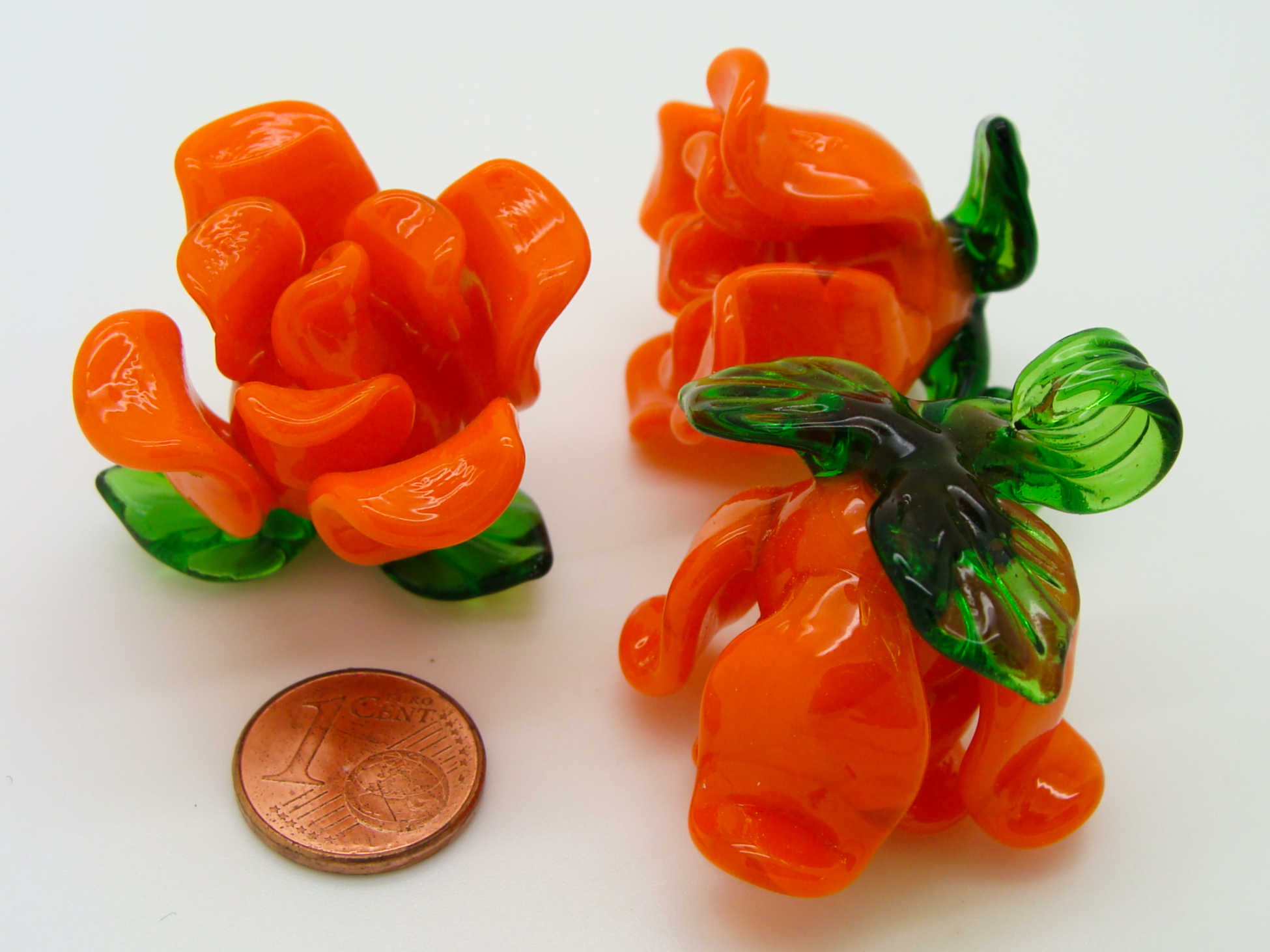 Pend-361-4 pendentif fleur orange
