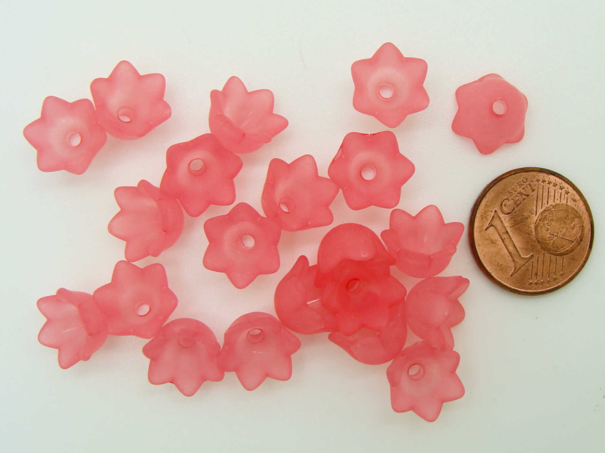 perle clochette rose fonce acrylique fleur