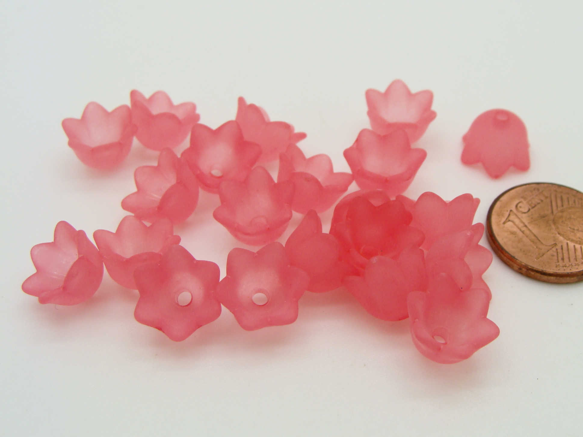 perle clochette rose fonce acrylique
