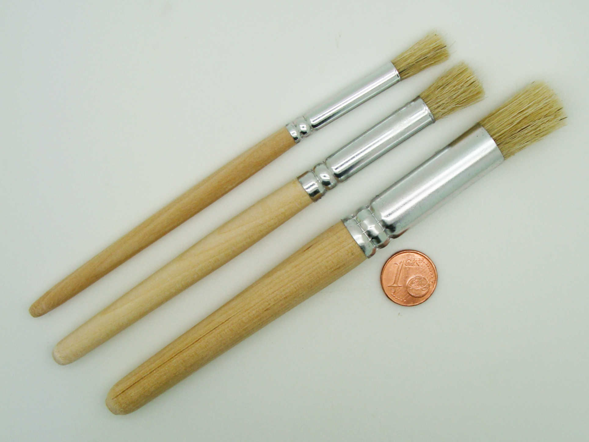 Lot De 20 Pinceaux éponge Ronds Colorés Pour Enfants - Poignée En Bois, Formes Variées - Pour Peinture, Bricolage, Activités Créatives