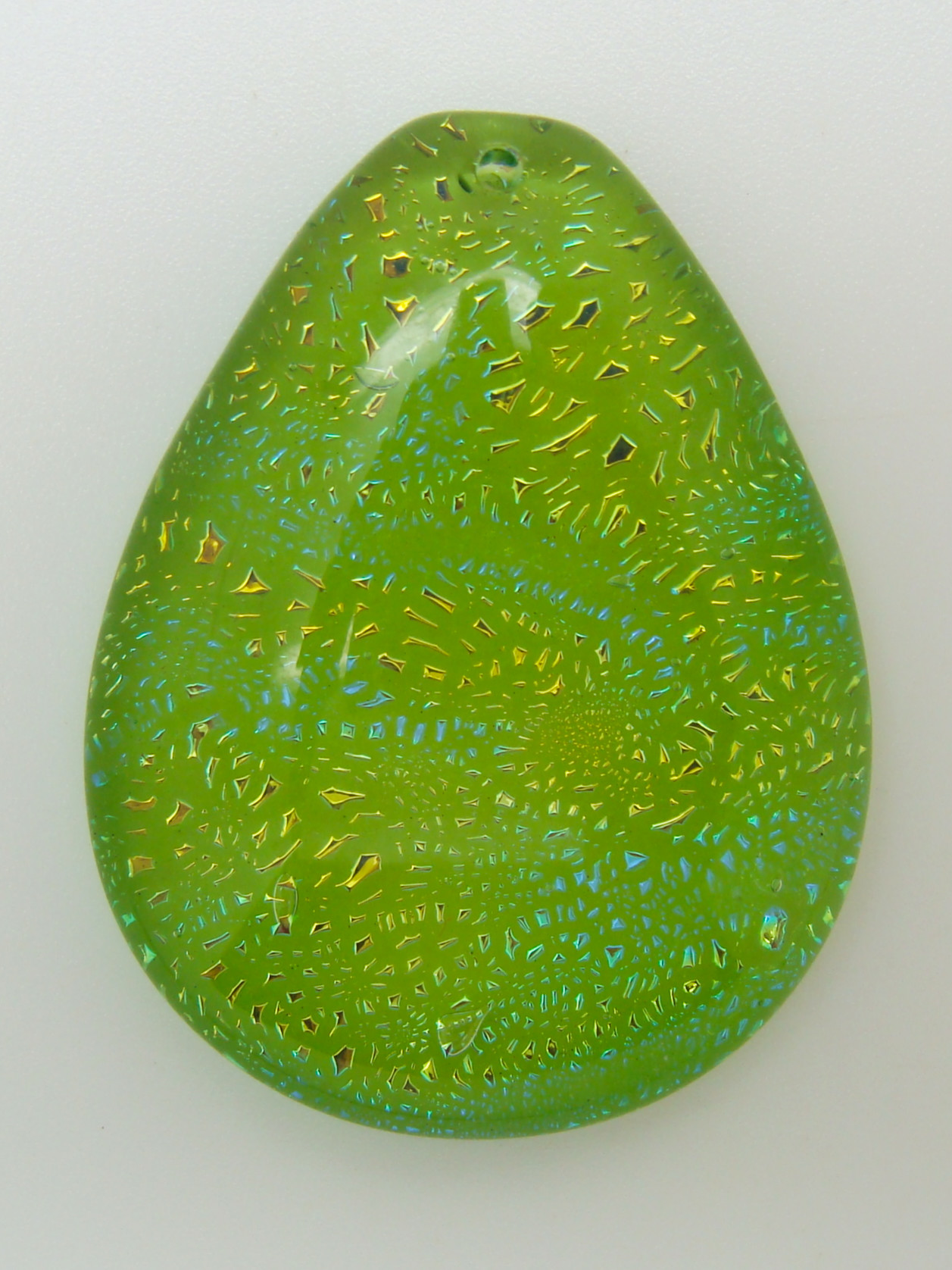 Pend-dichr-18 pendentif goutte vert