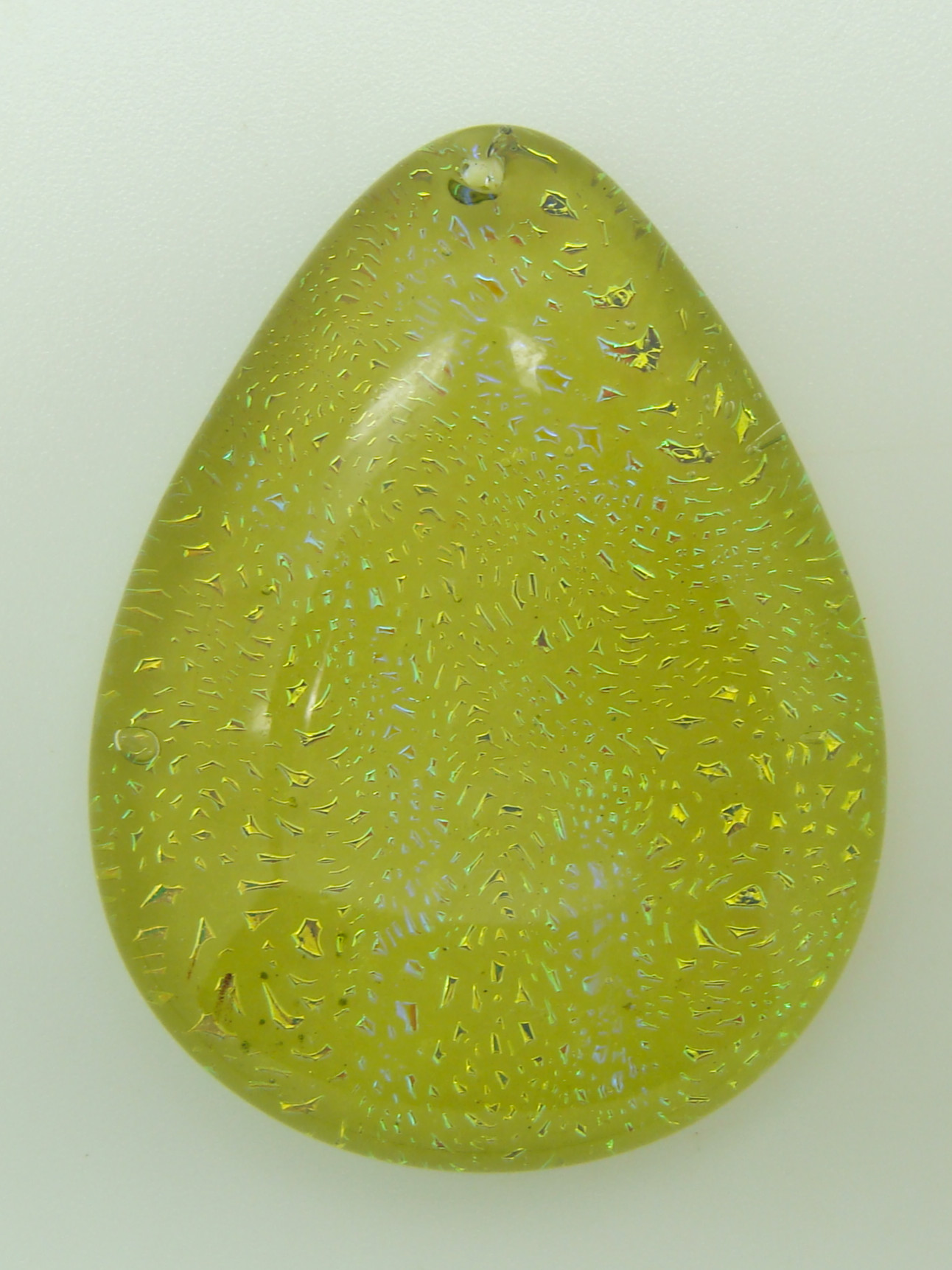 Pend-dichr-19 pendentif goutte vert
