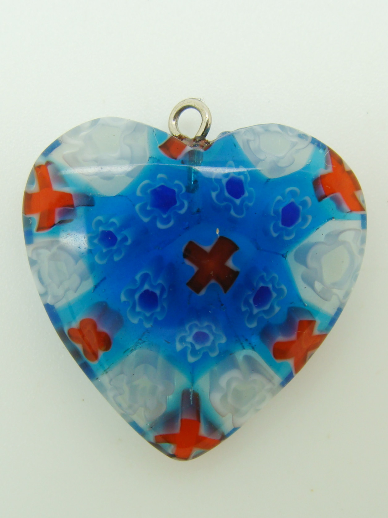 Mille-coeur-04 pendentif coeur millefiori verre