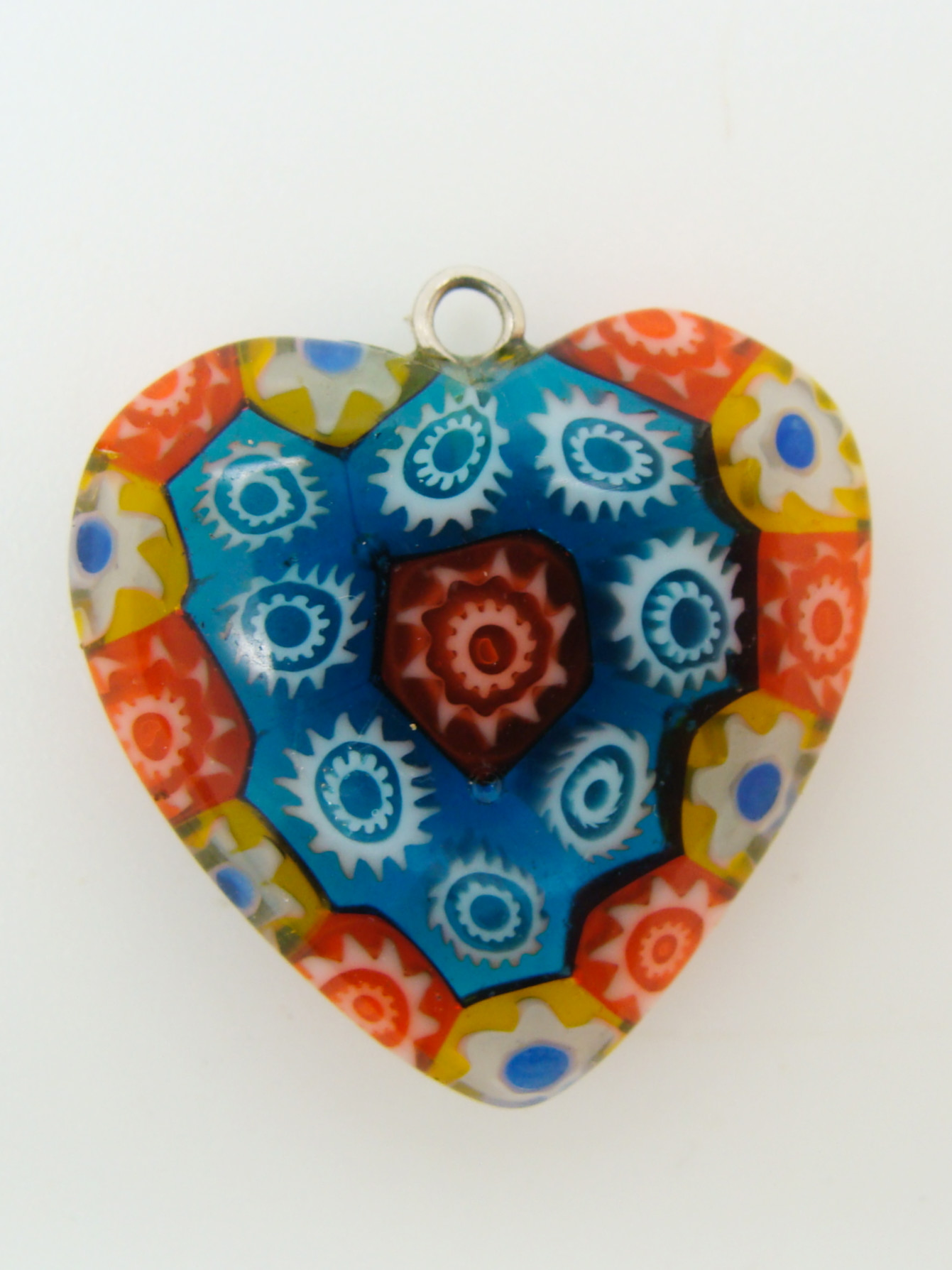 Mille-coeur-06 pendentif coeur millefiori verre