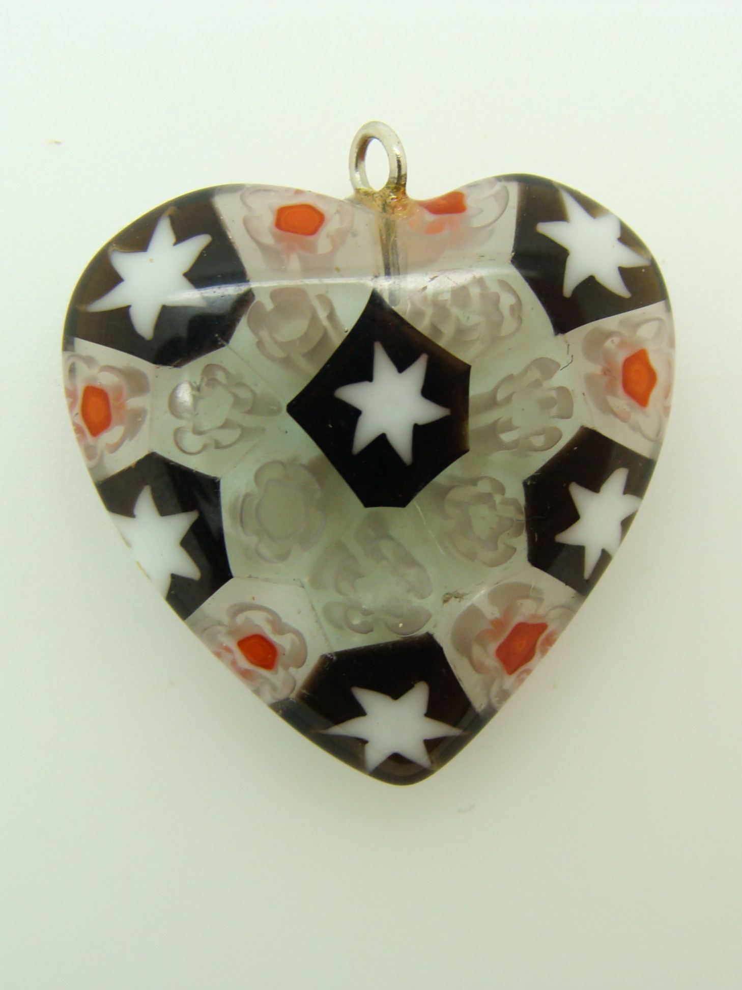 Mille-coeur-07 pendentif coeur millefiori verre