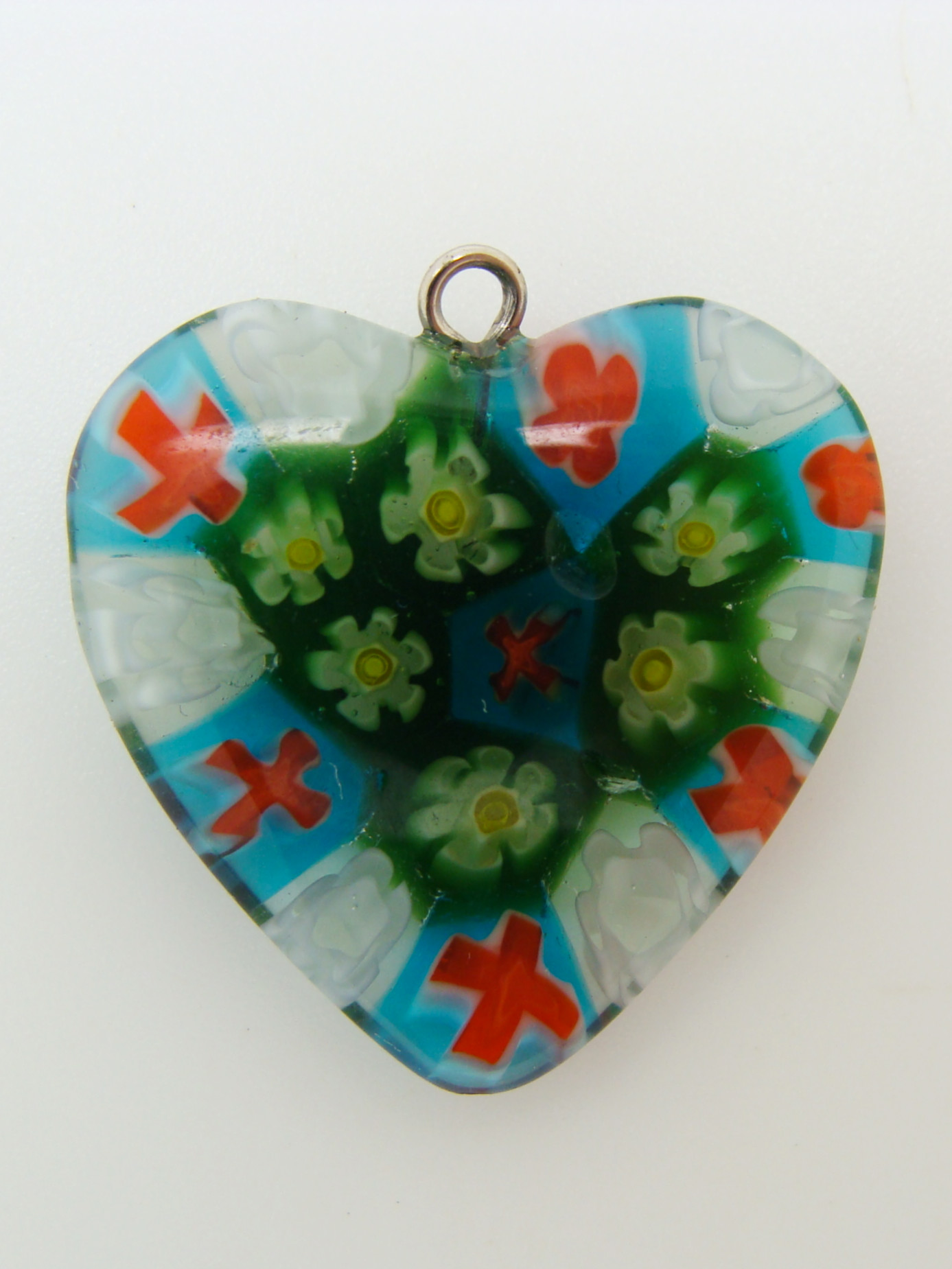 Mille-coeur-13 pendentif coeur millefiori verre