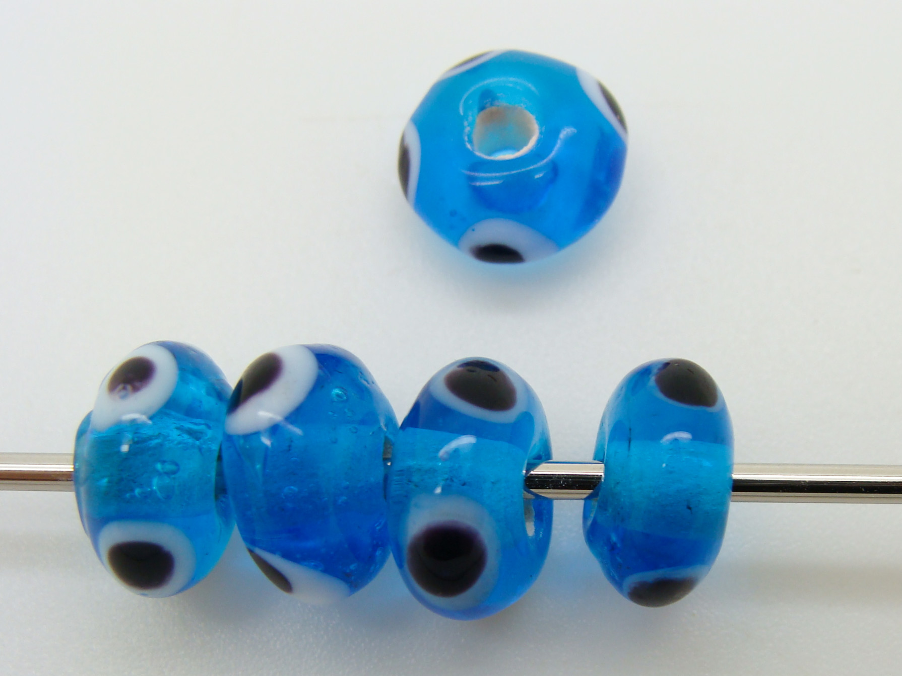 PV-lamp-72 perle verre bleu