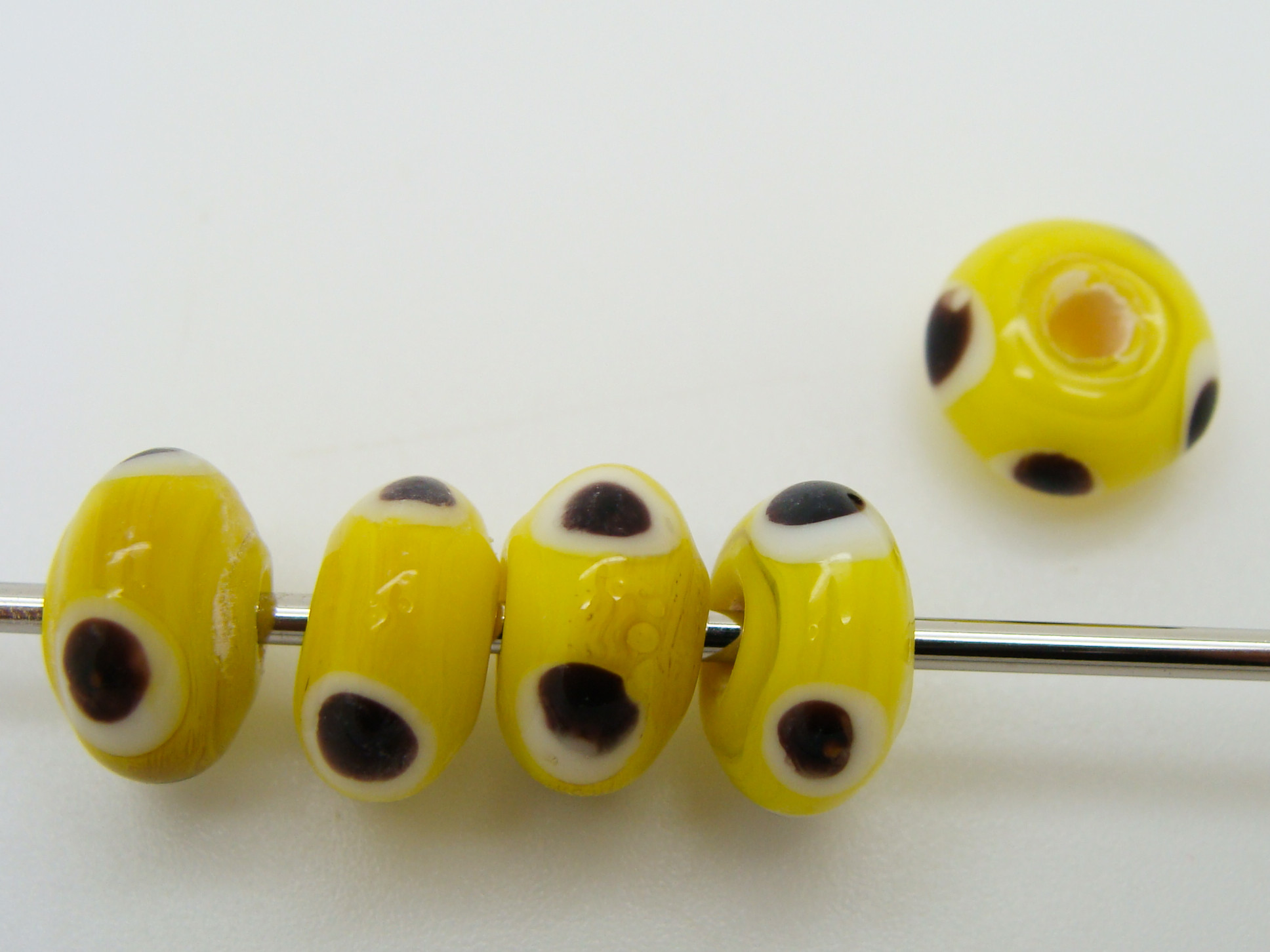 PV-lamp-72 perle verre jaune
