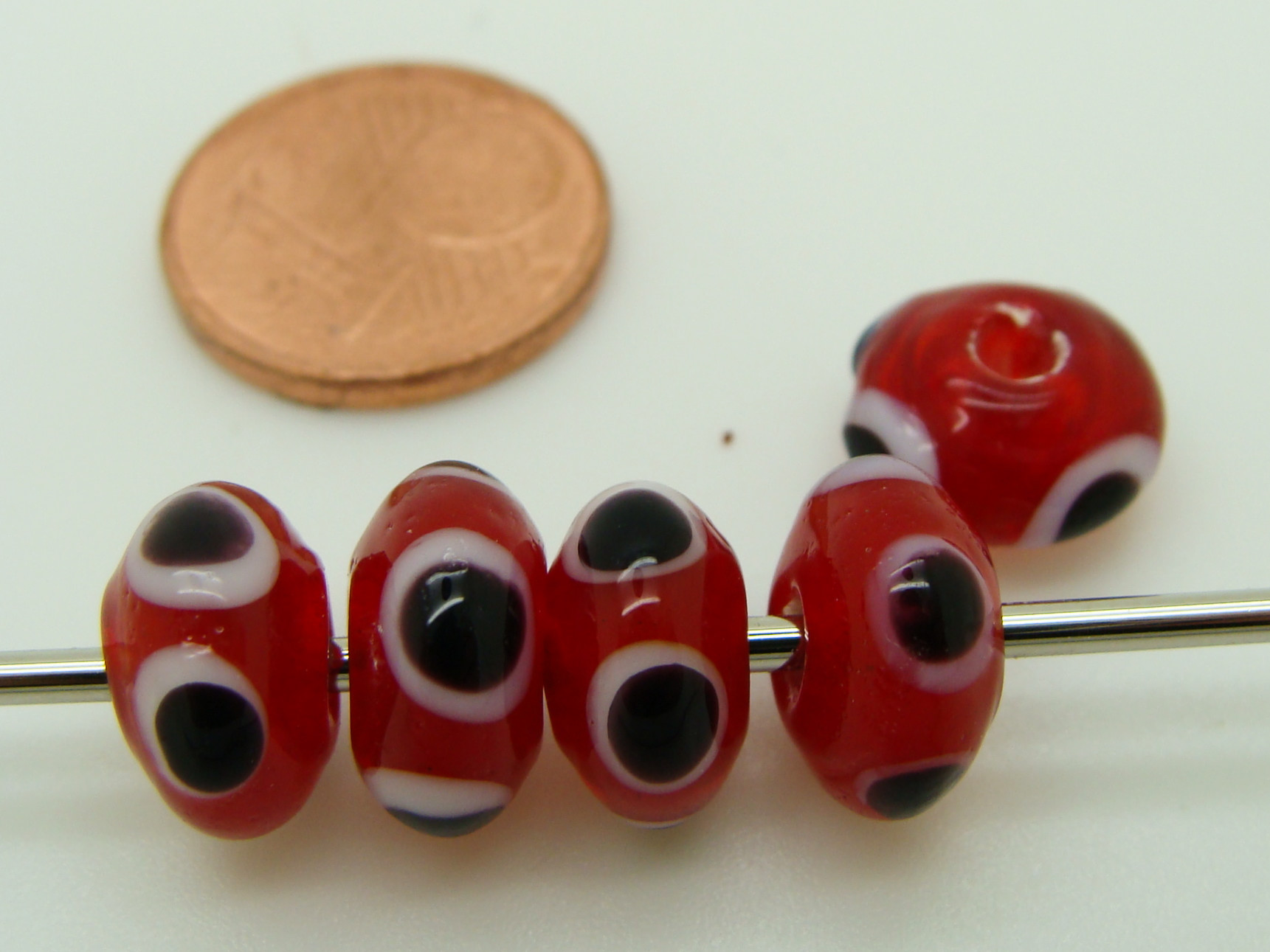 PV-lamp-72 perle verre rouge  lampwork