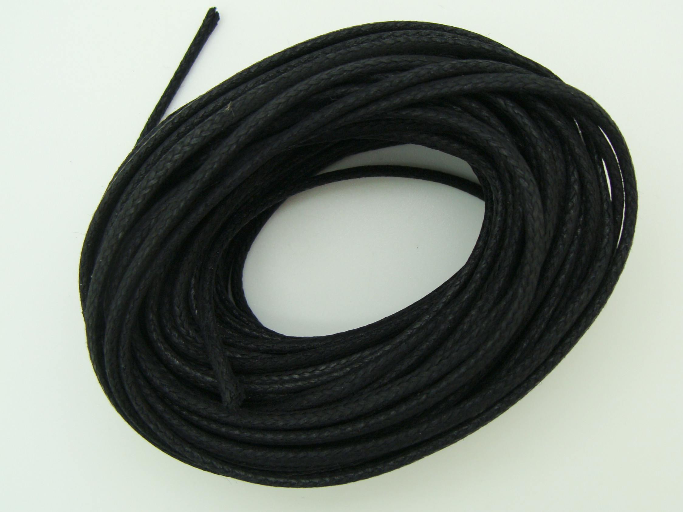 fil coton cire 2mm noir p3