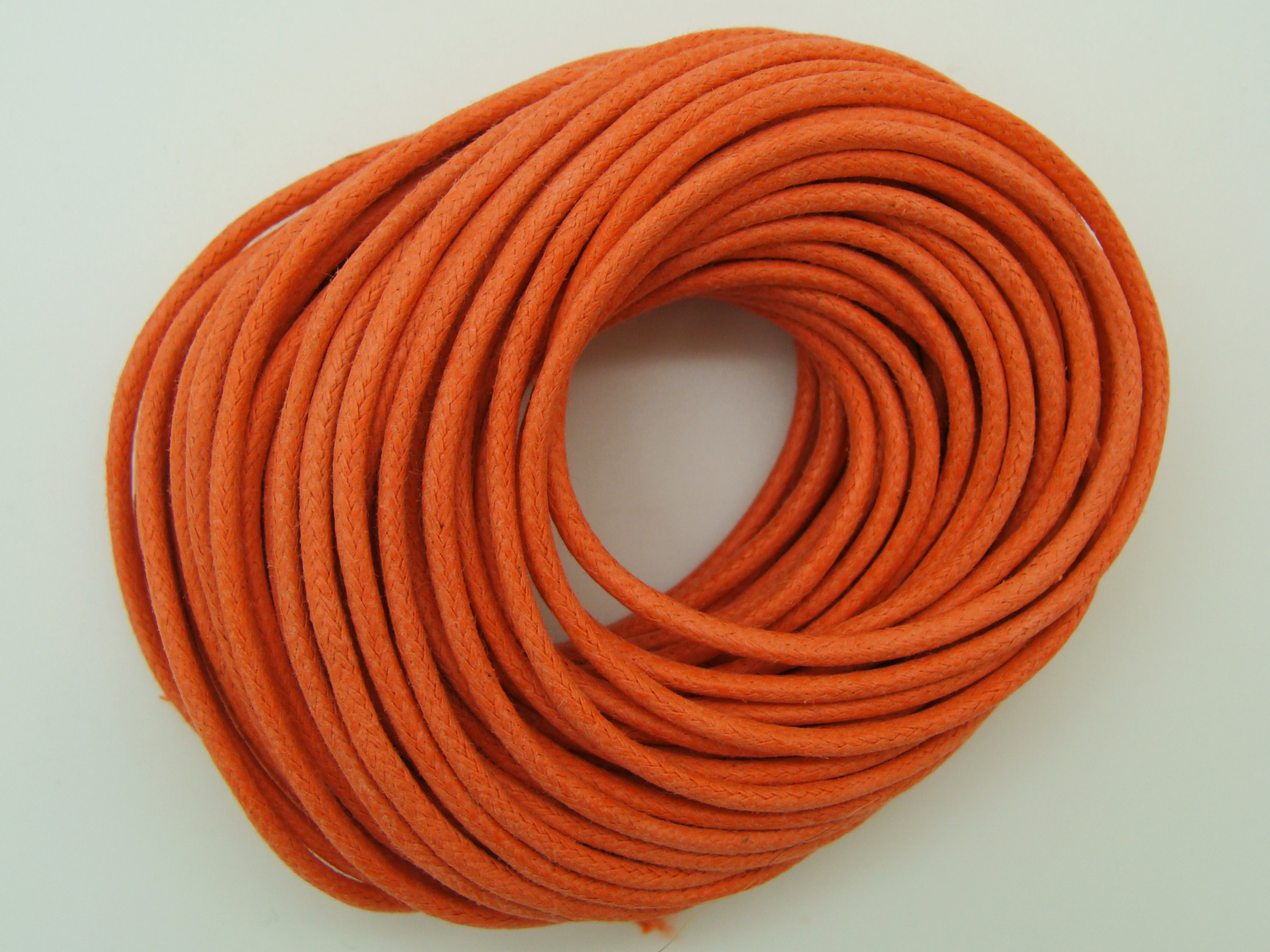 fil coton cire orange 2mm p1