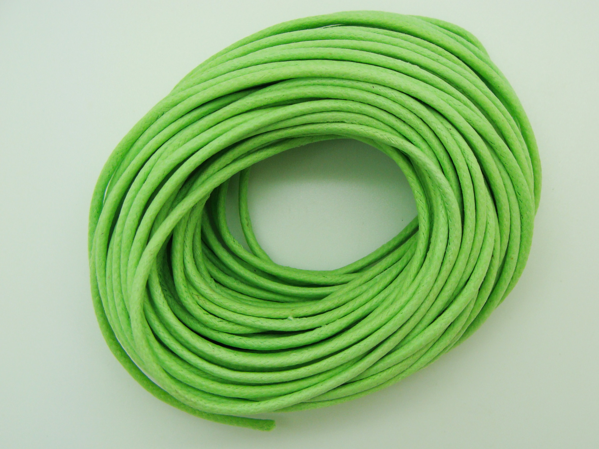 fil coton cire 2mm vert clair p1