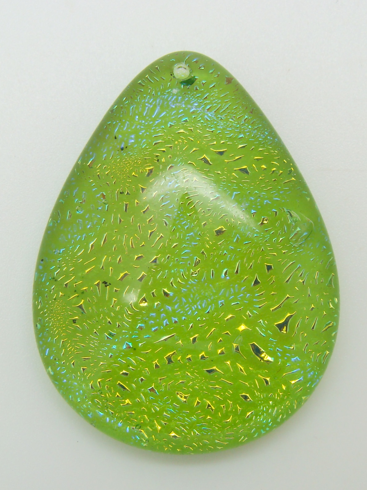 Pend-dichr-15 pendentif goutte vert