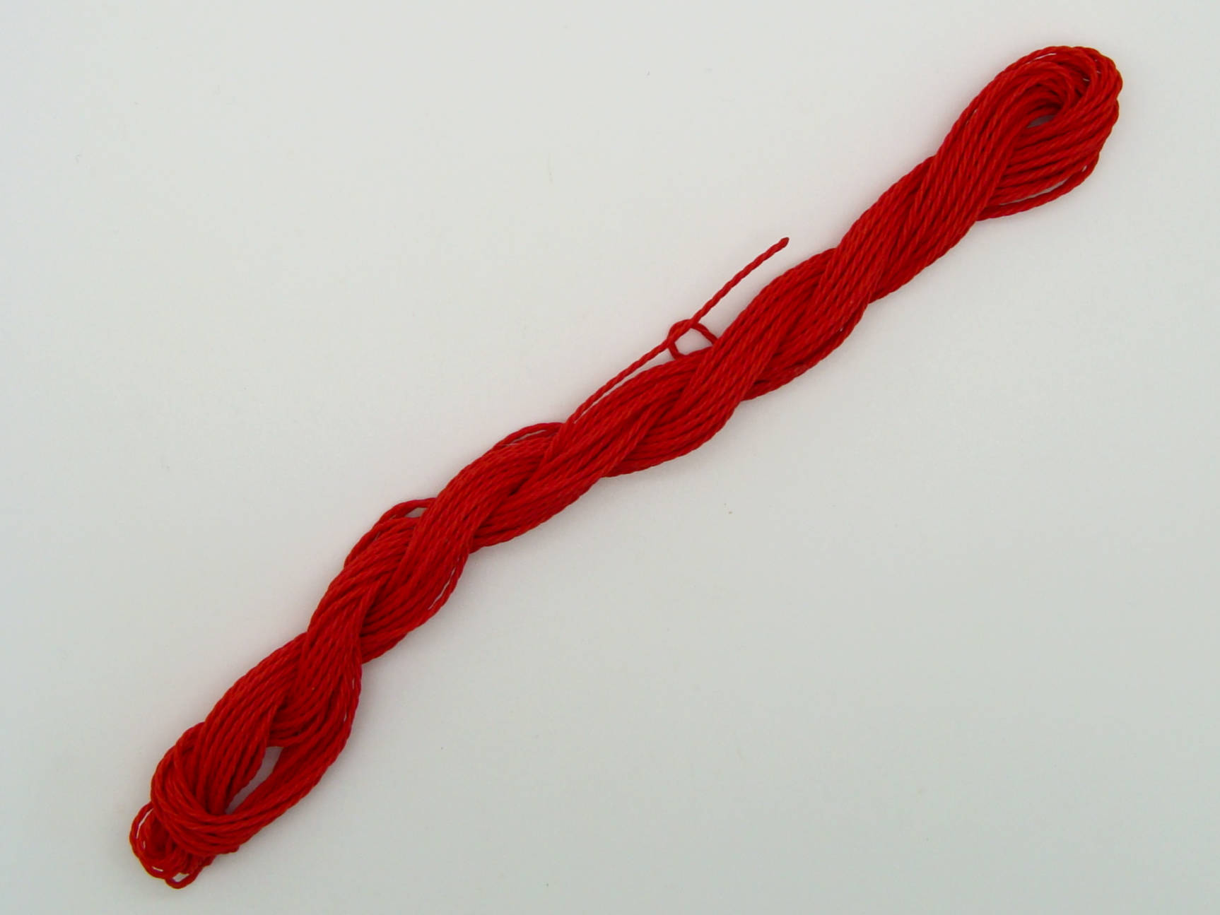 fil polyester cire 1mm rouge