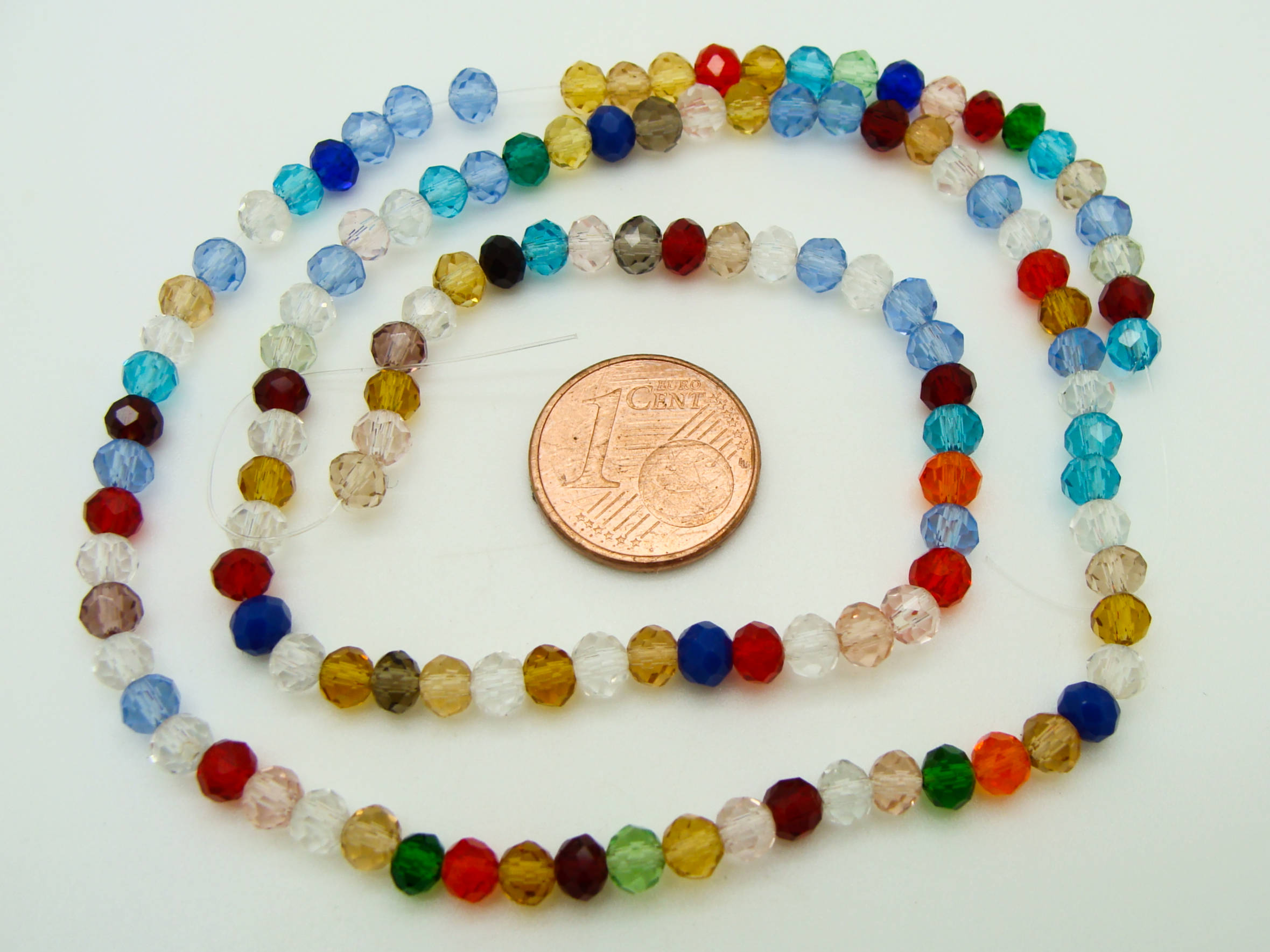 perle rondelle 4mm facette