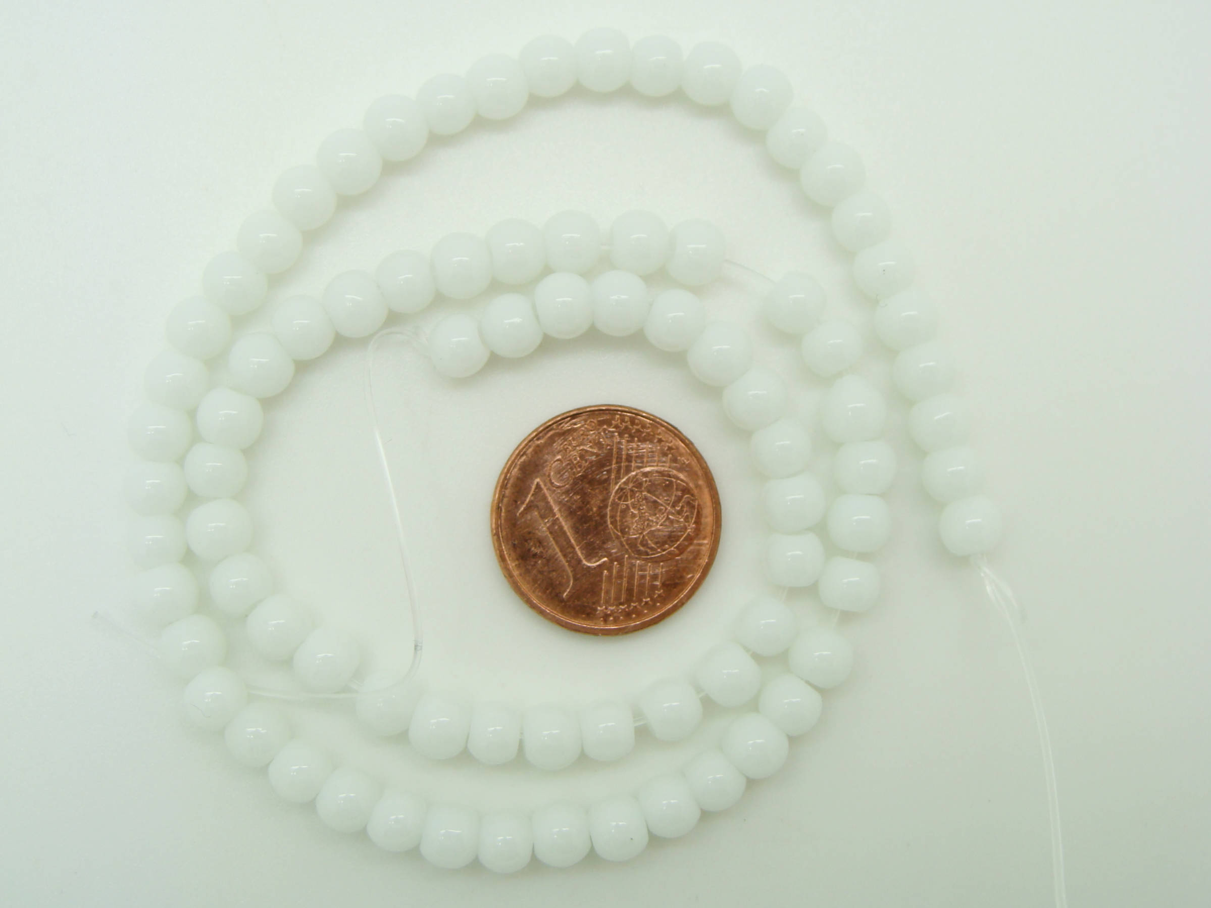 perle verre simple 4mm blanc
