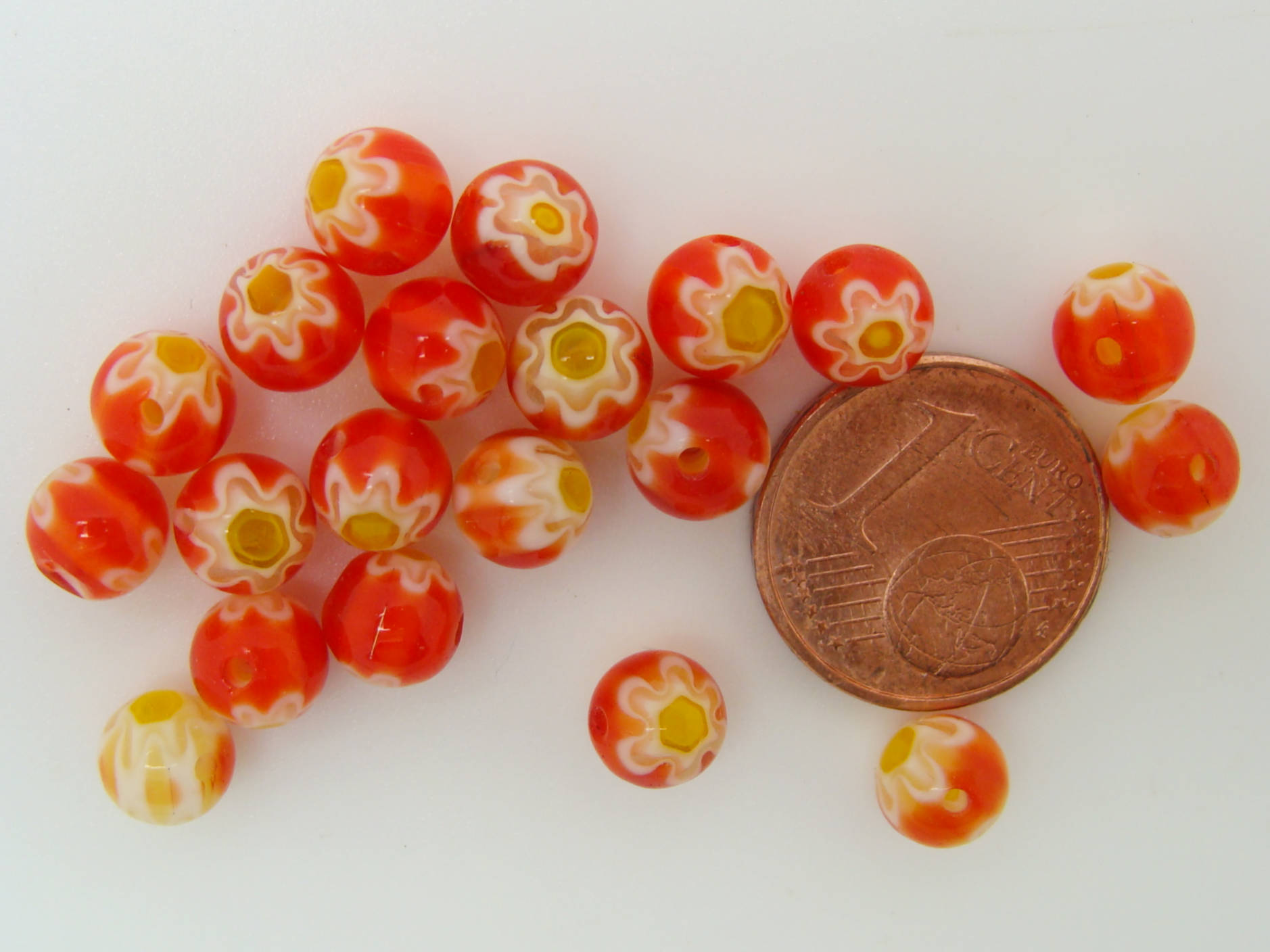 perle millefiori r6 orange