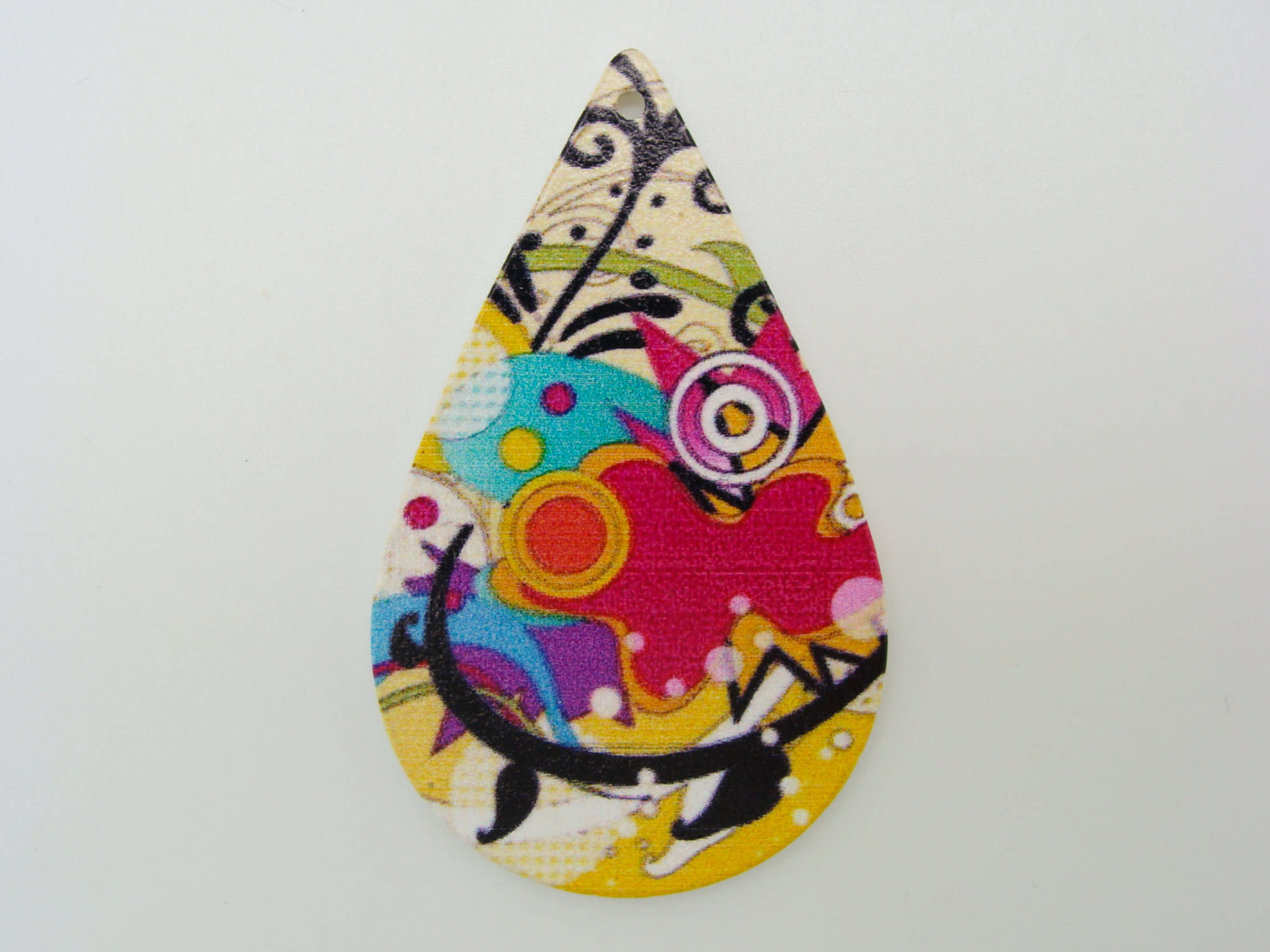 Pend-bois-10-12 pendentif bois goutte imprime fleuri