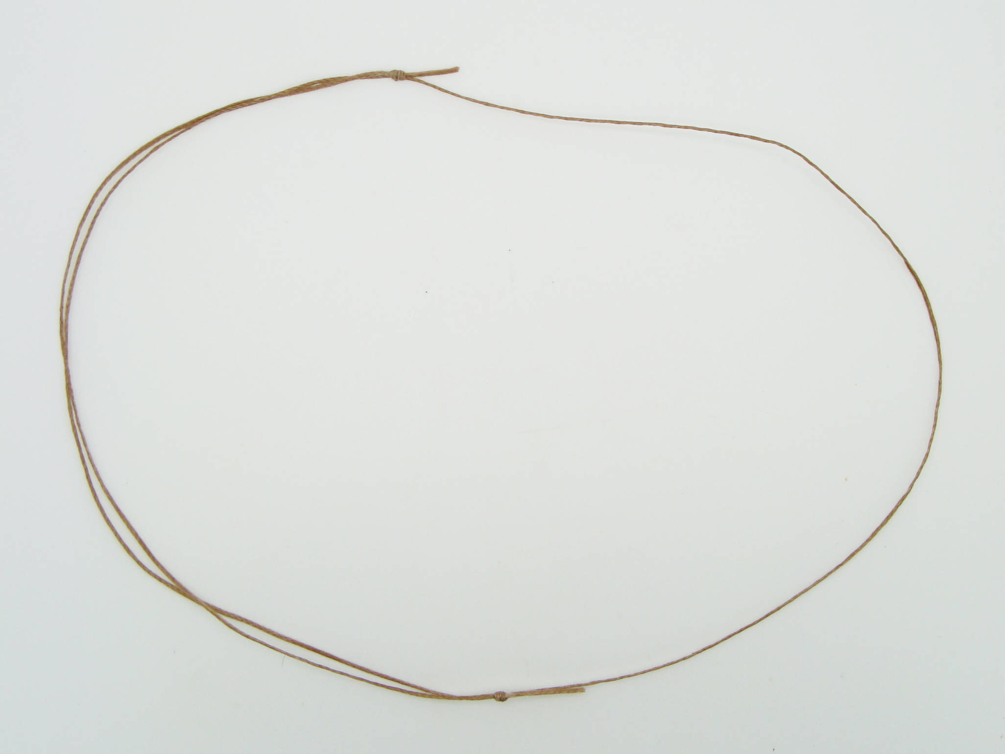 collier nylon 1mm plat marron reglable