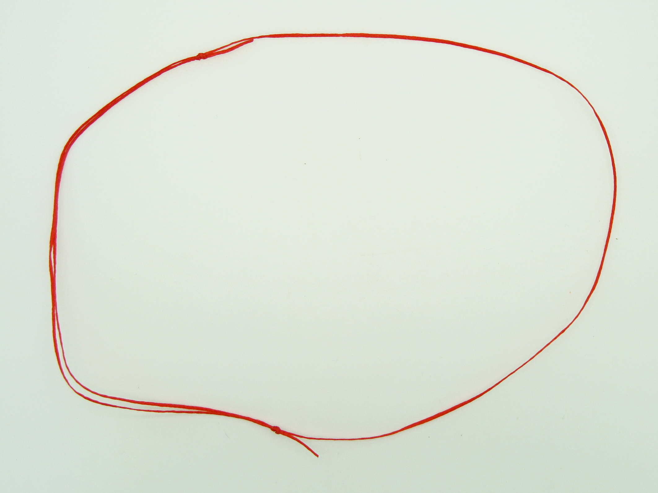 collier nylon 1mm plat rouge