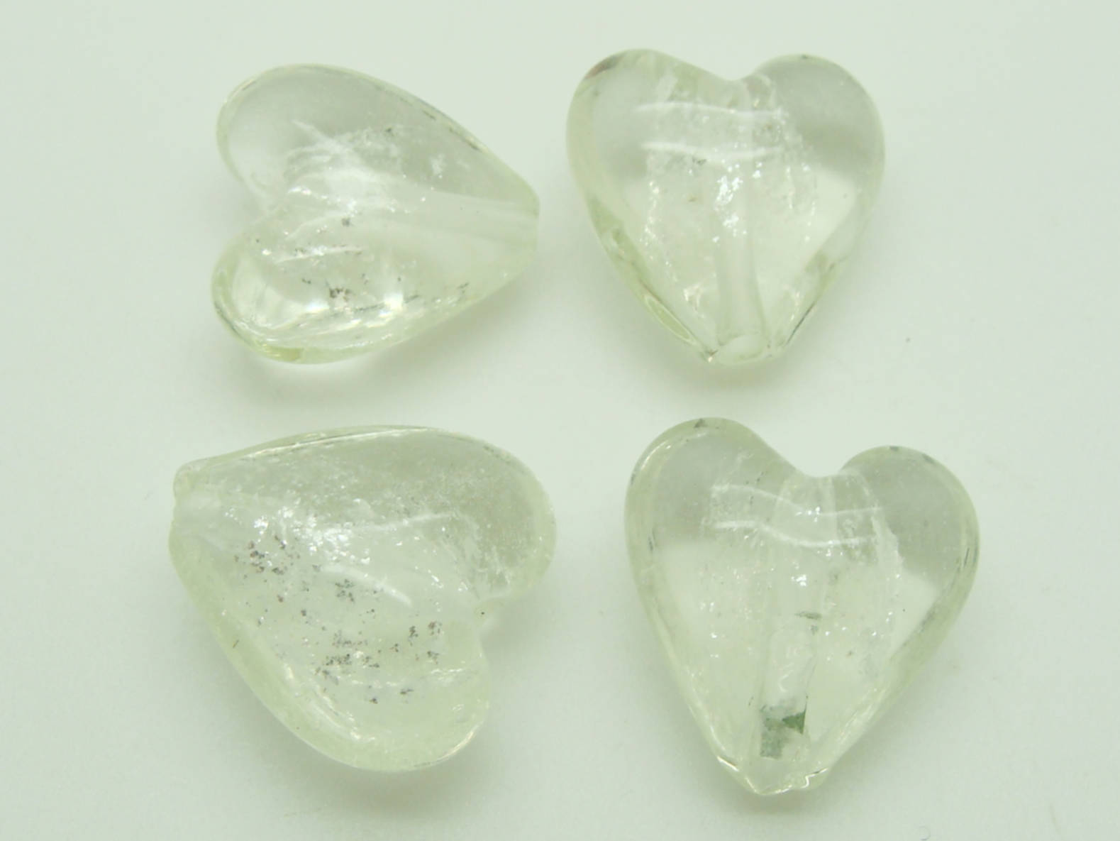 perle coeur transparent 20mm