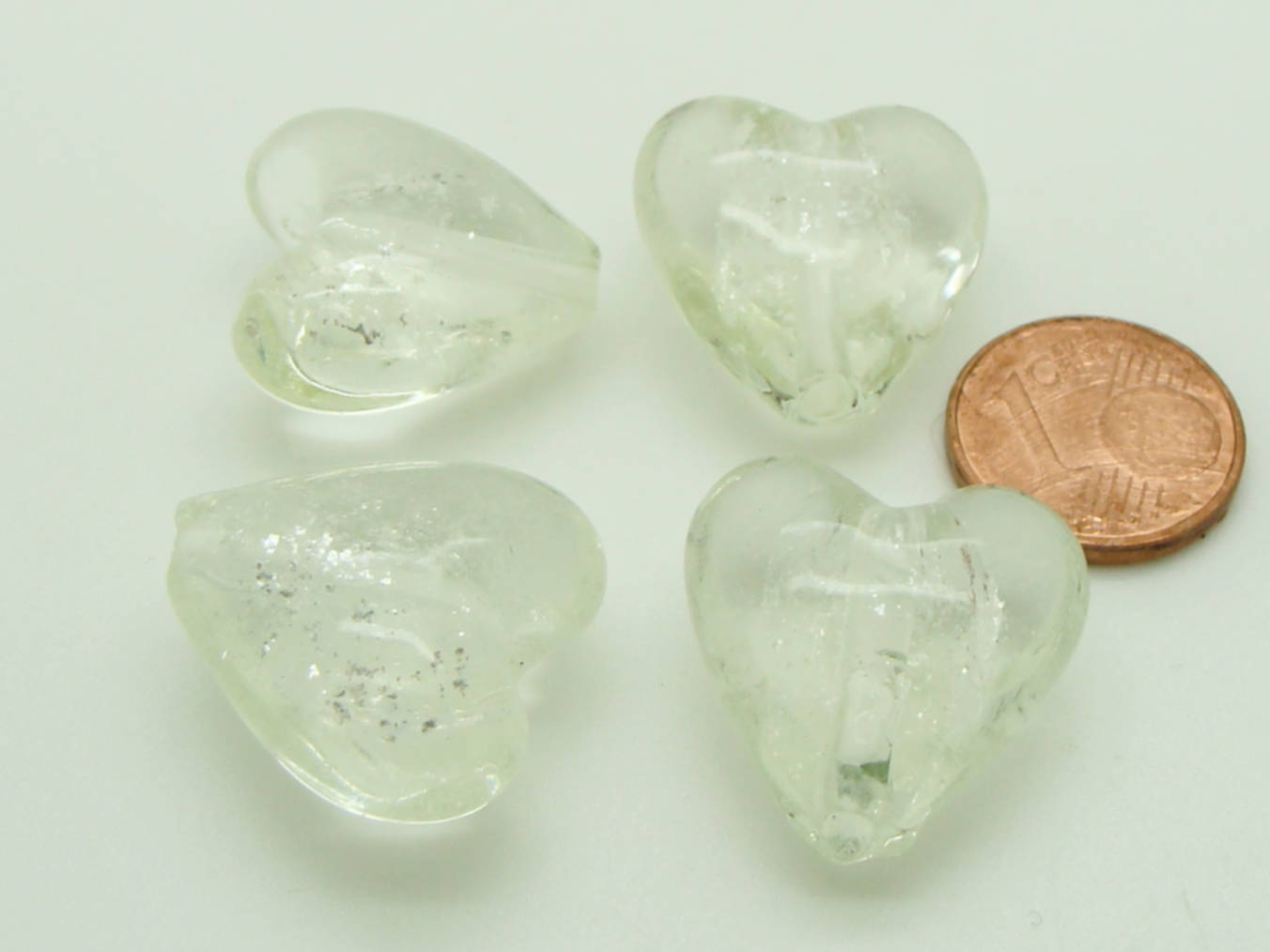 perle coeur transparent