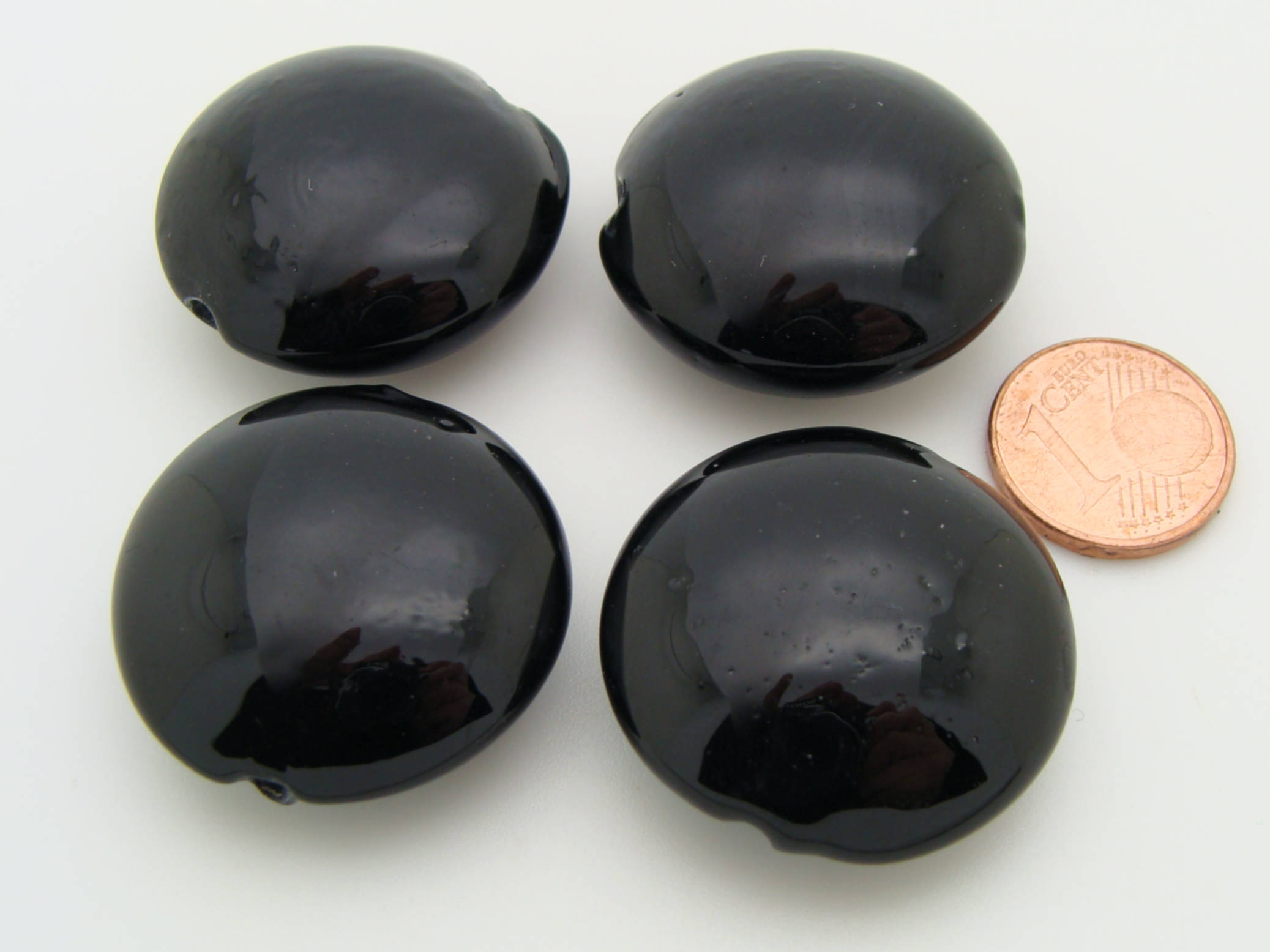 galet verre 28mm noir