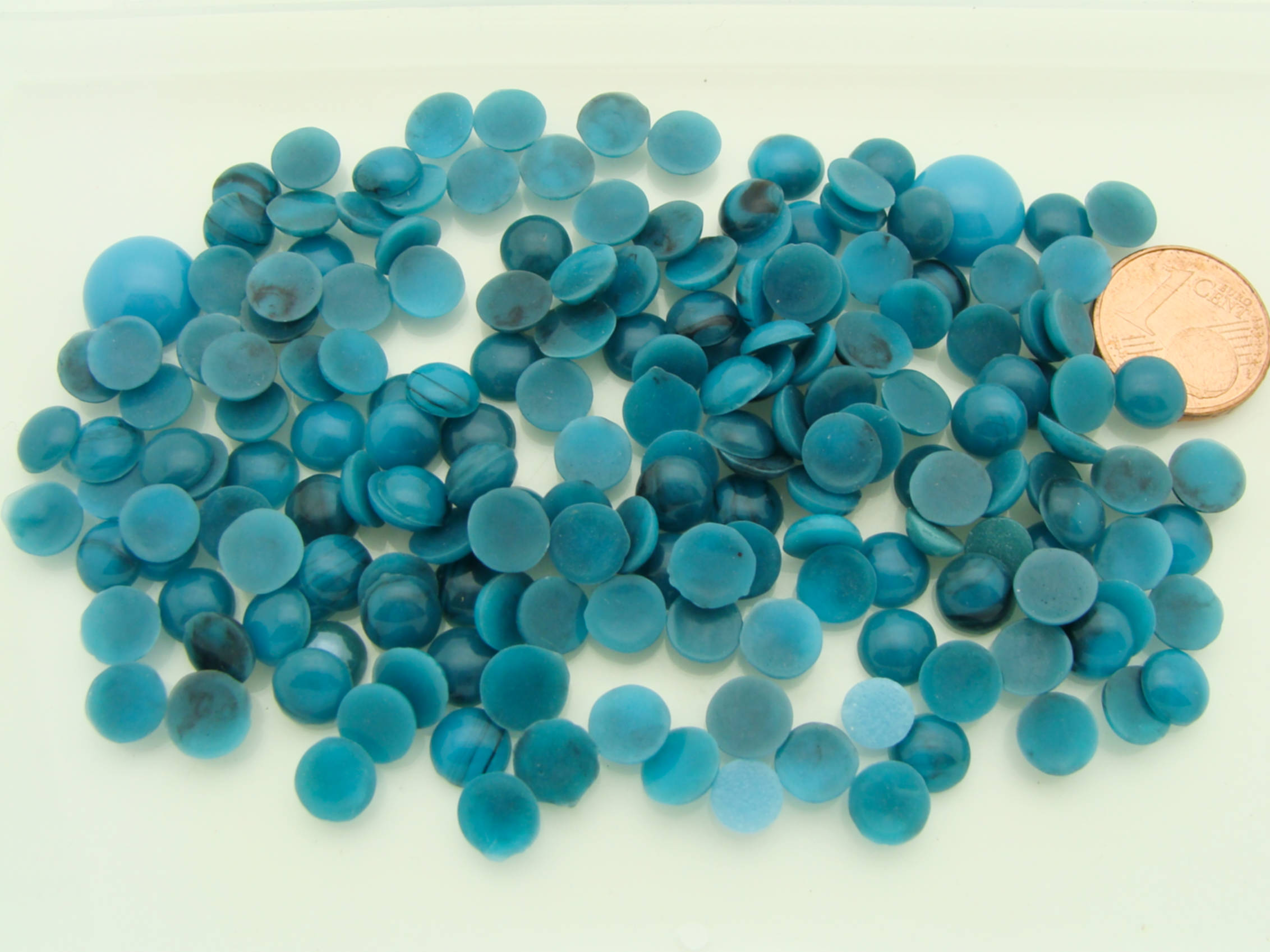 cabochons acryliques bleu cab-lot27