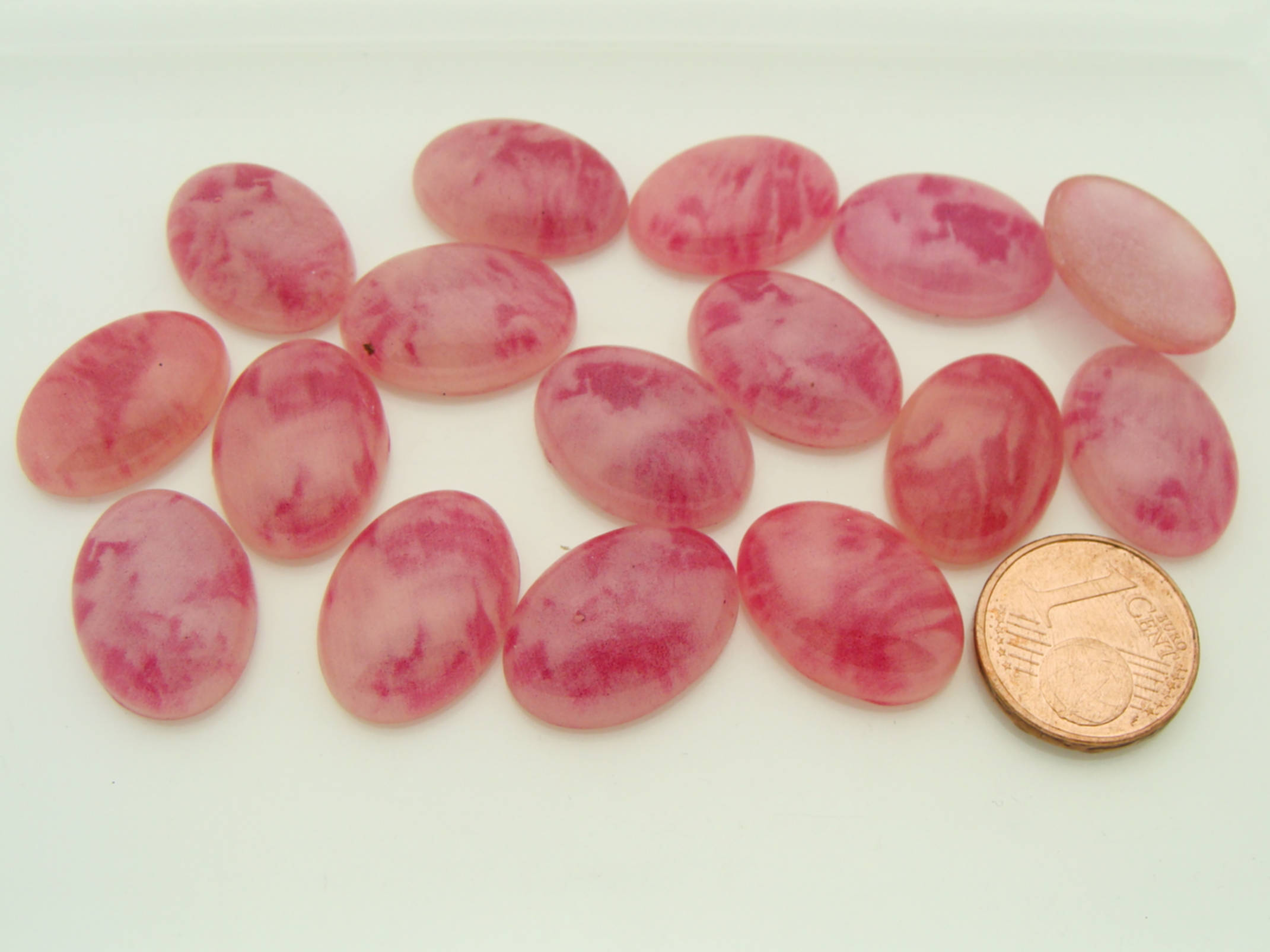 cabochons ovales roses cab-lot28