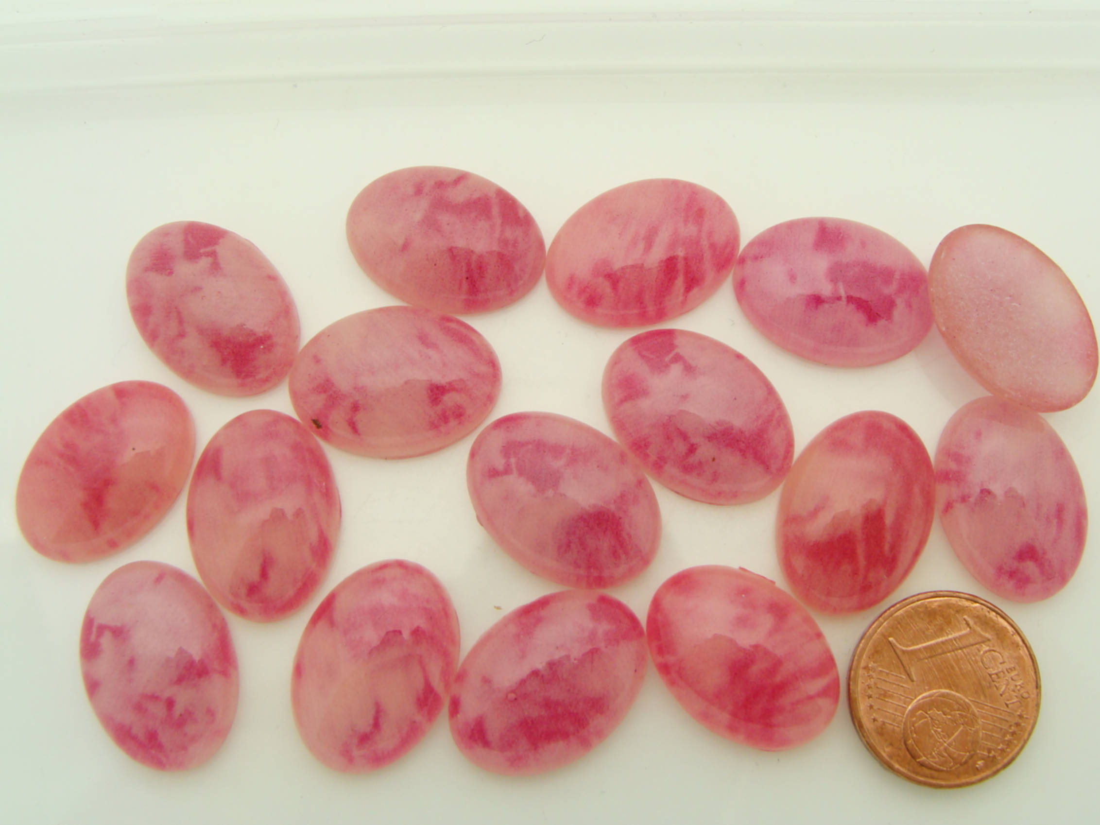 cabochons roses ovales cab-lot28