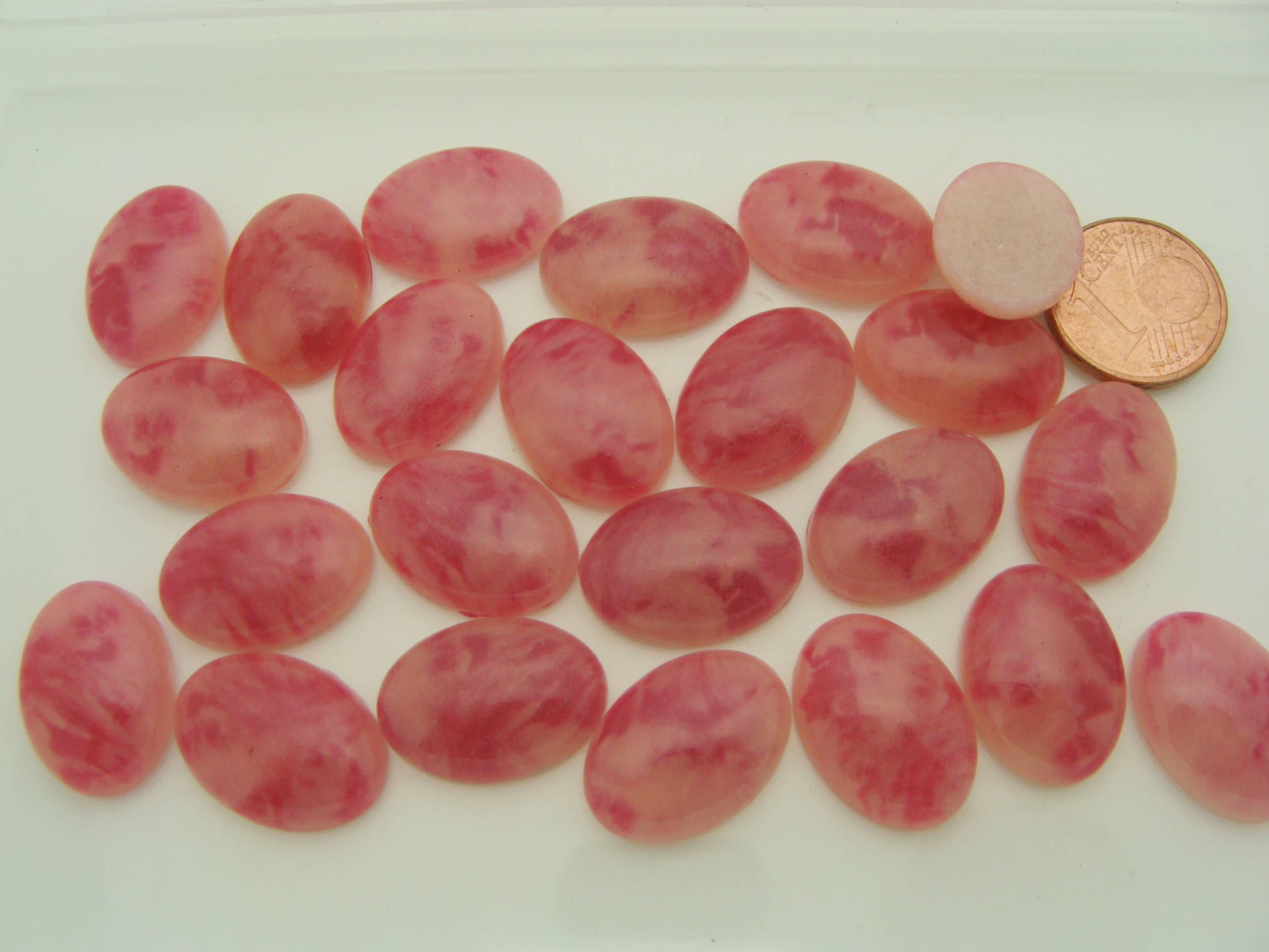 cabochons roses cab-lot36