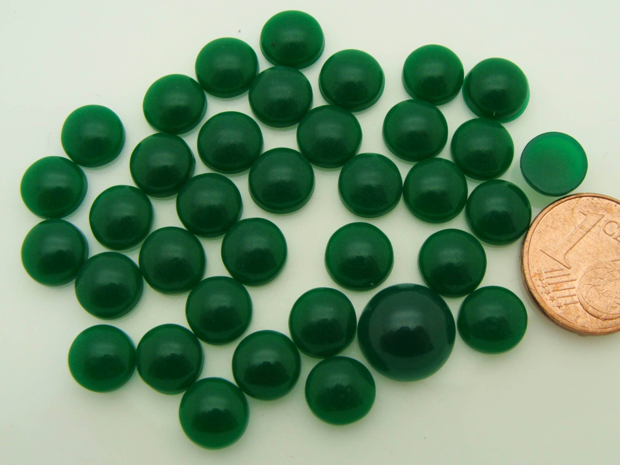 cabochons verts cab-lot34